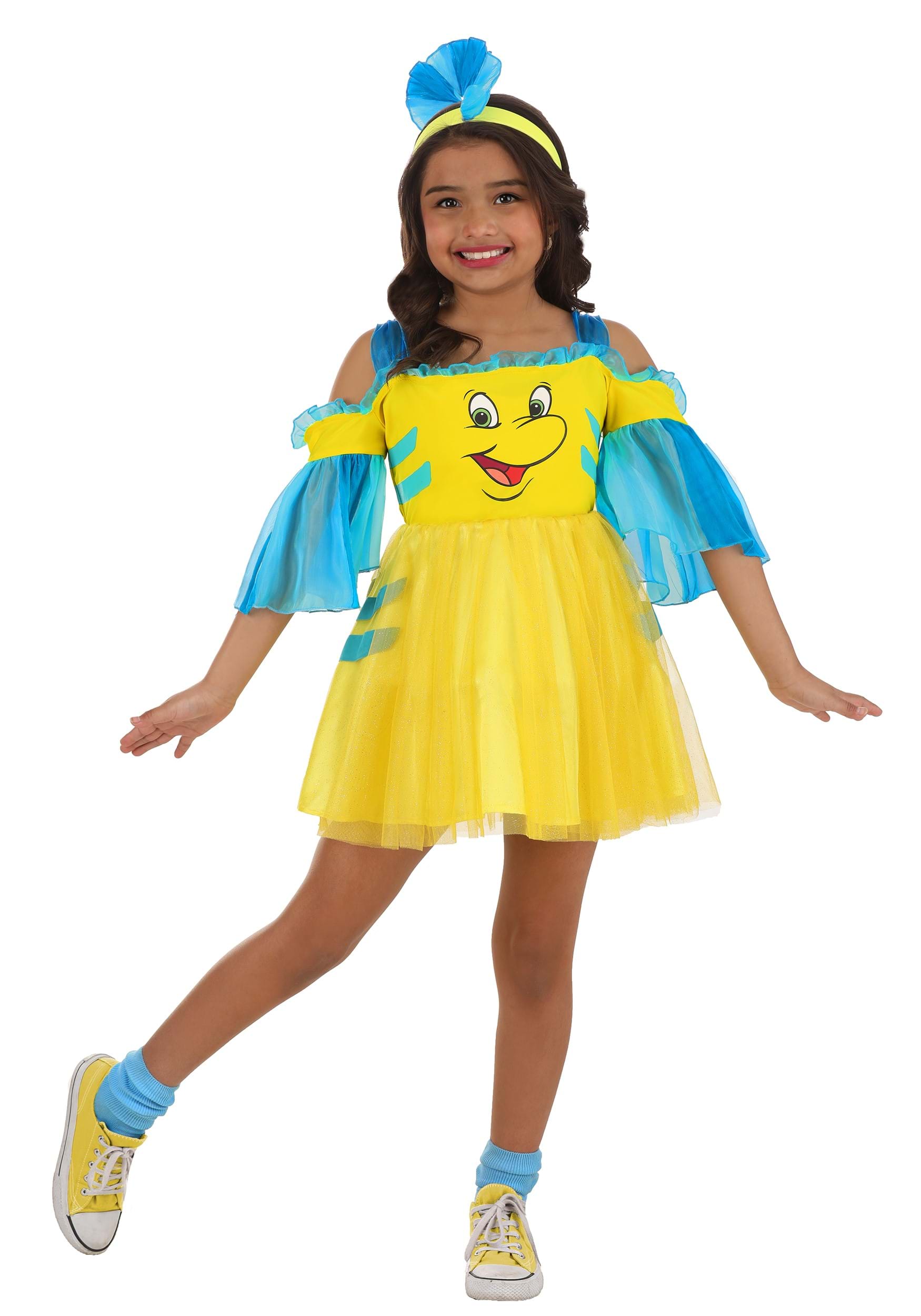 Disney The Little Mermaid Flounder Costume Dress for Girls 4 Disney The Little Mermaid Flounder Costume Dress for Girls