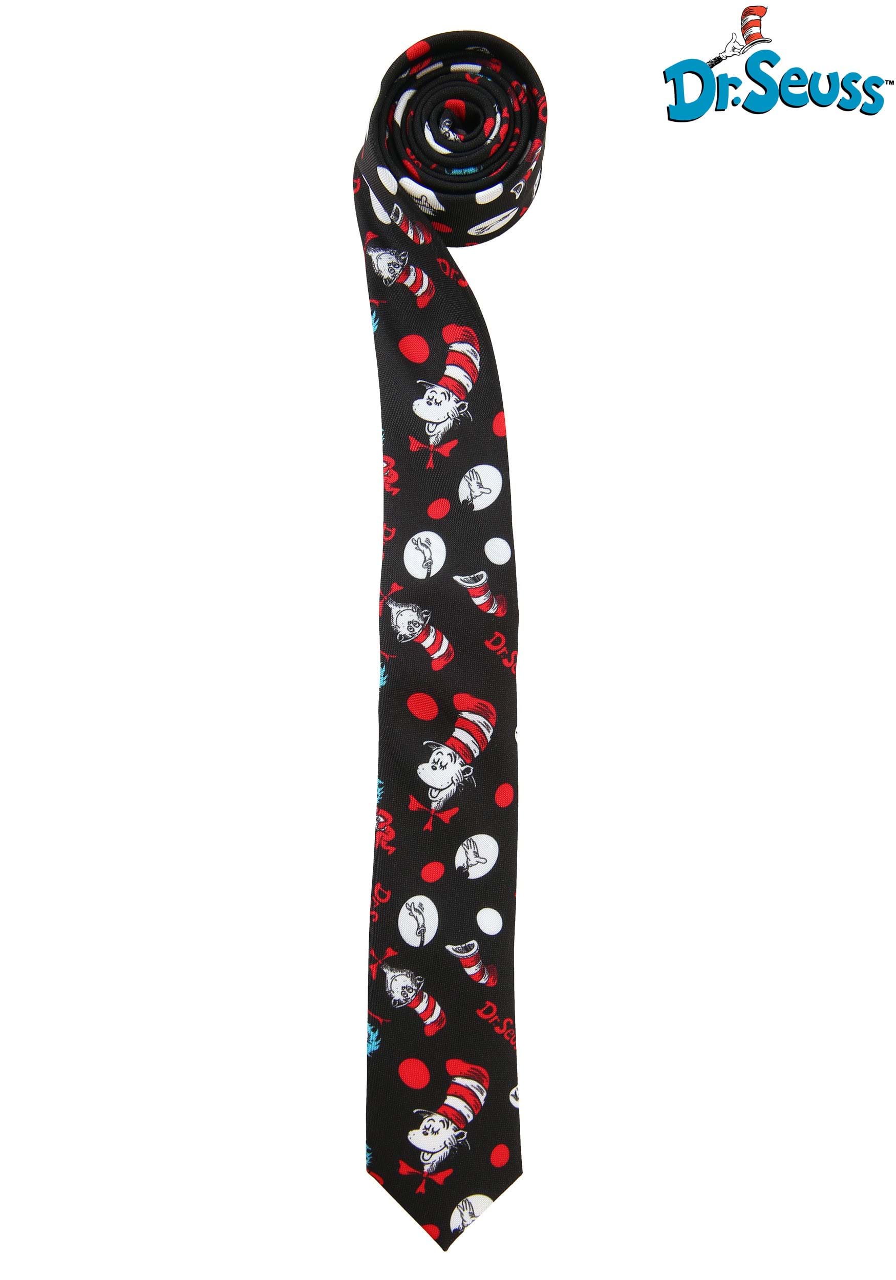 Dr. Seuss The Cat in the Hat Pattern Adult Necktie