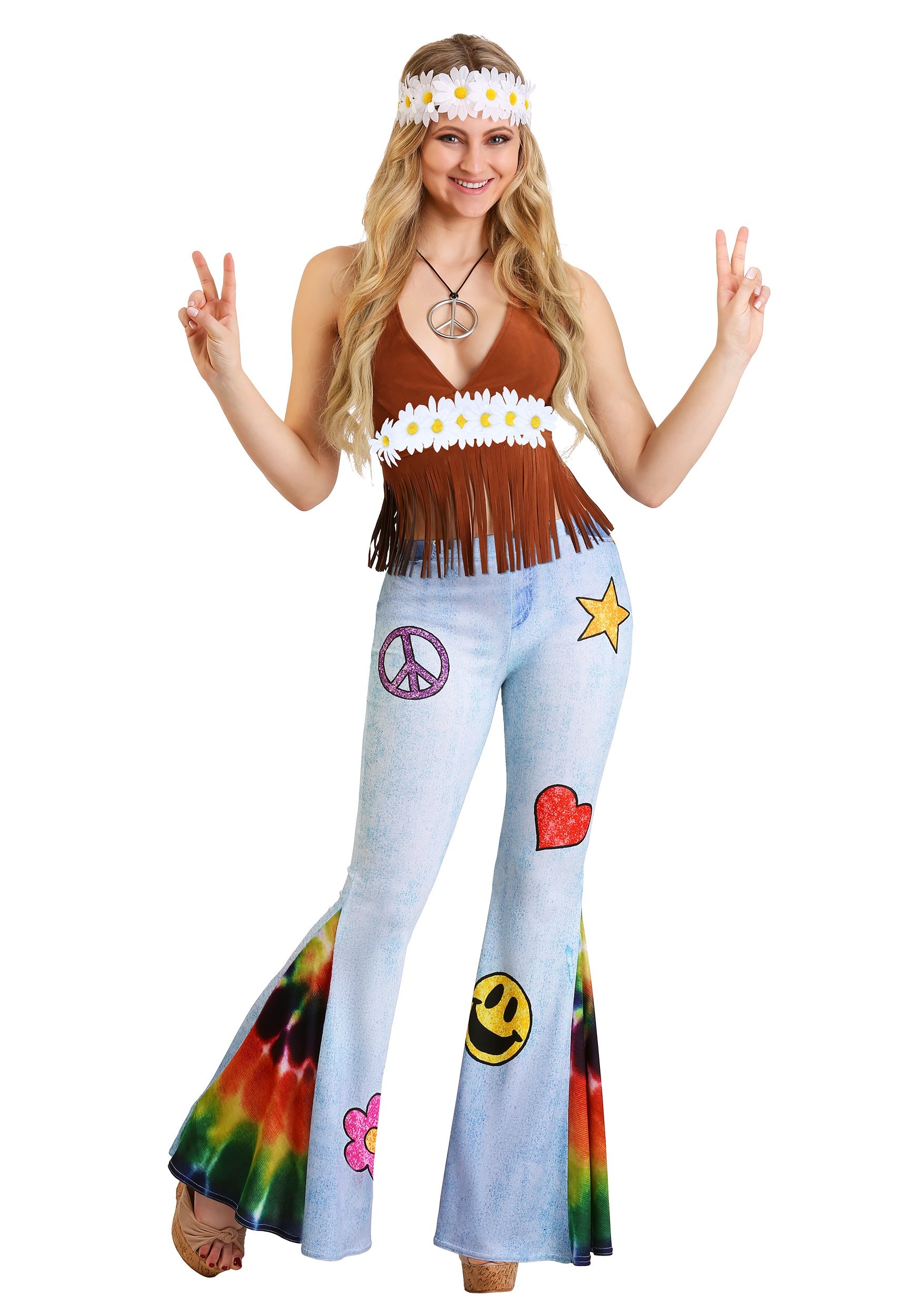 Patchwork Hippie Costume for Women