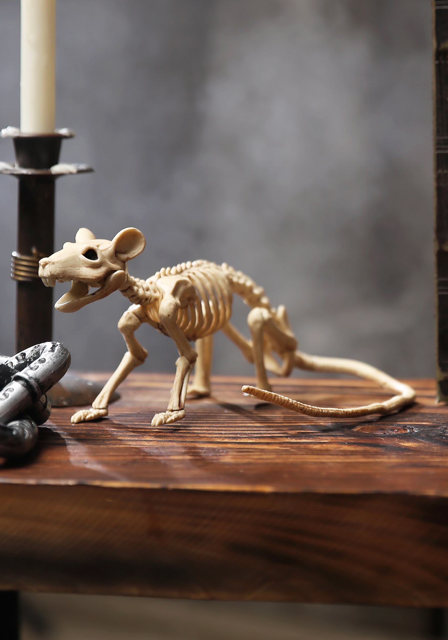 8-Inch Rat Poseable Skeleton Decoration