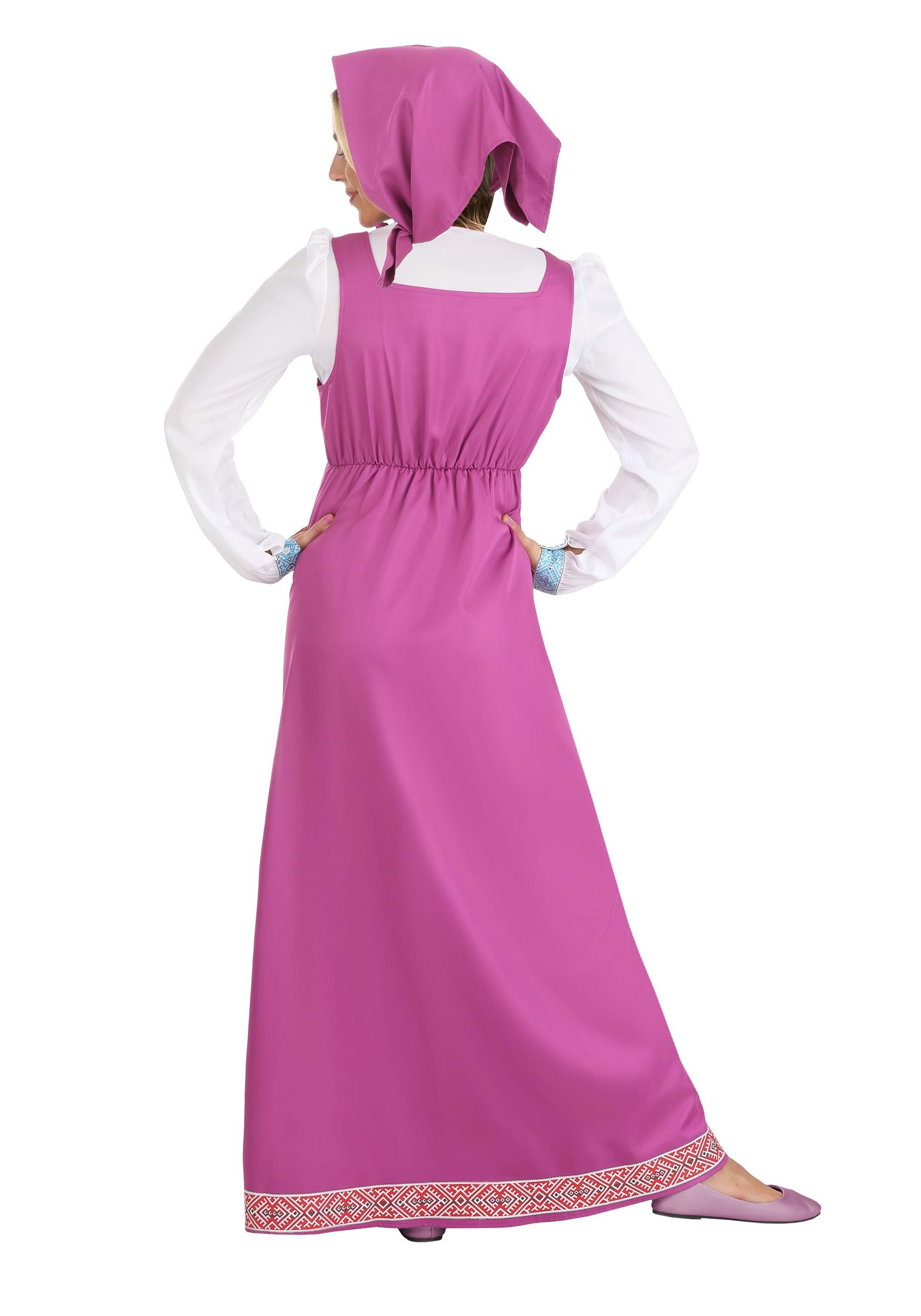 Women's Masha and the Bear Masha Costume Dress 2 Women's Masha and the Bear Masha Costume Dress