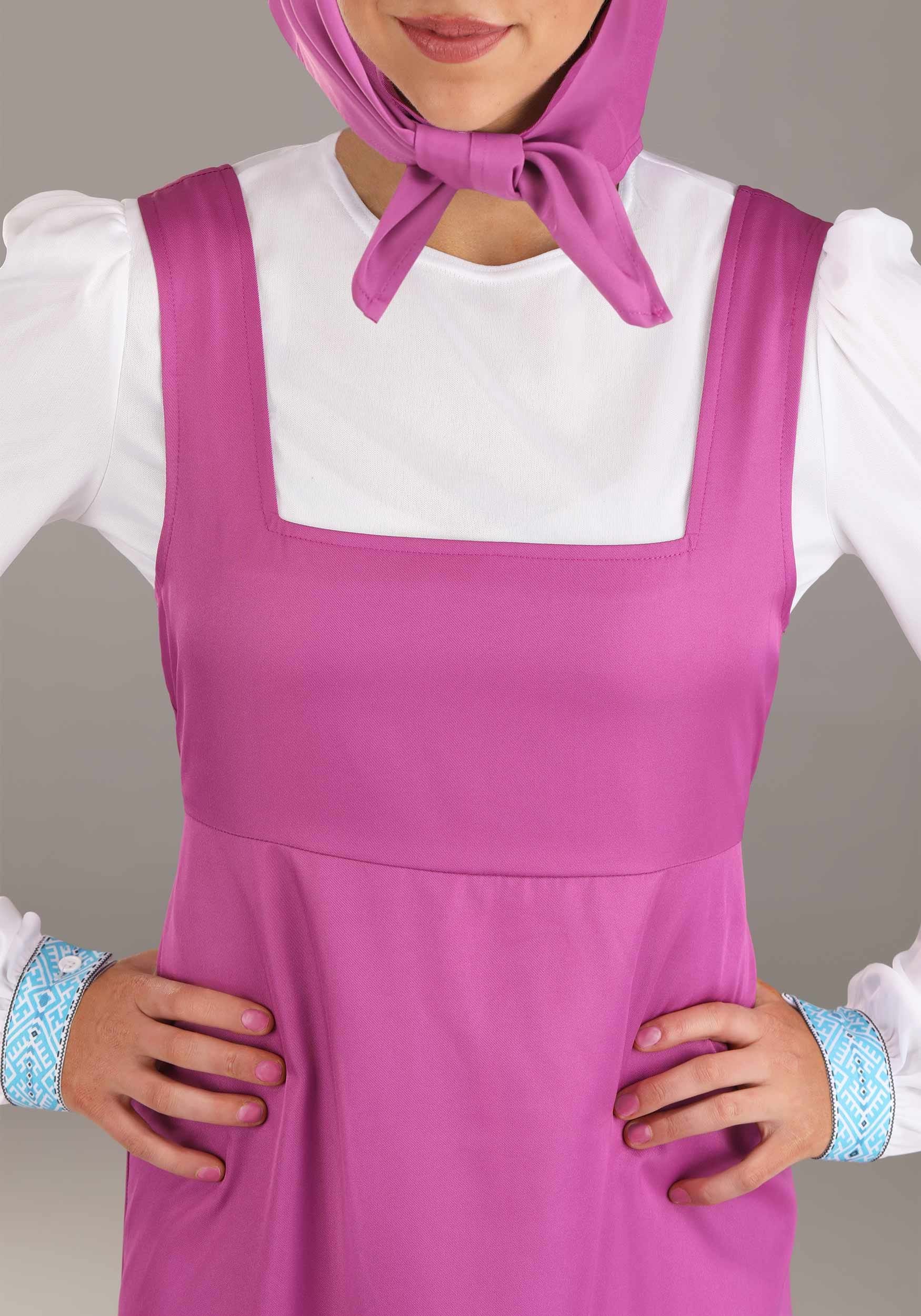 Women's Masha and the Bear Masha Costume Dress 3 Women's Masha and the Bear Masha Costume Dress