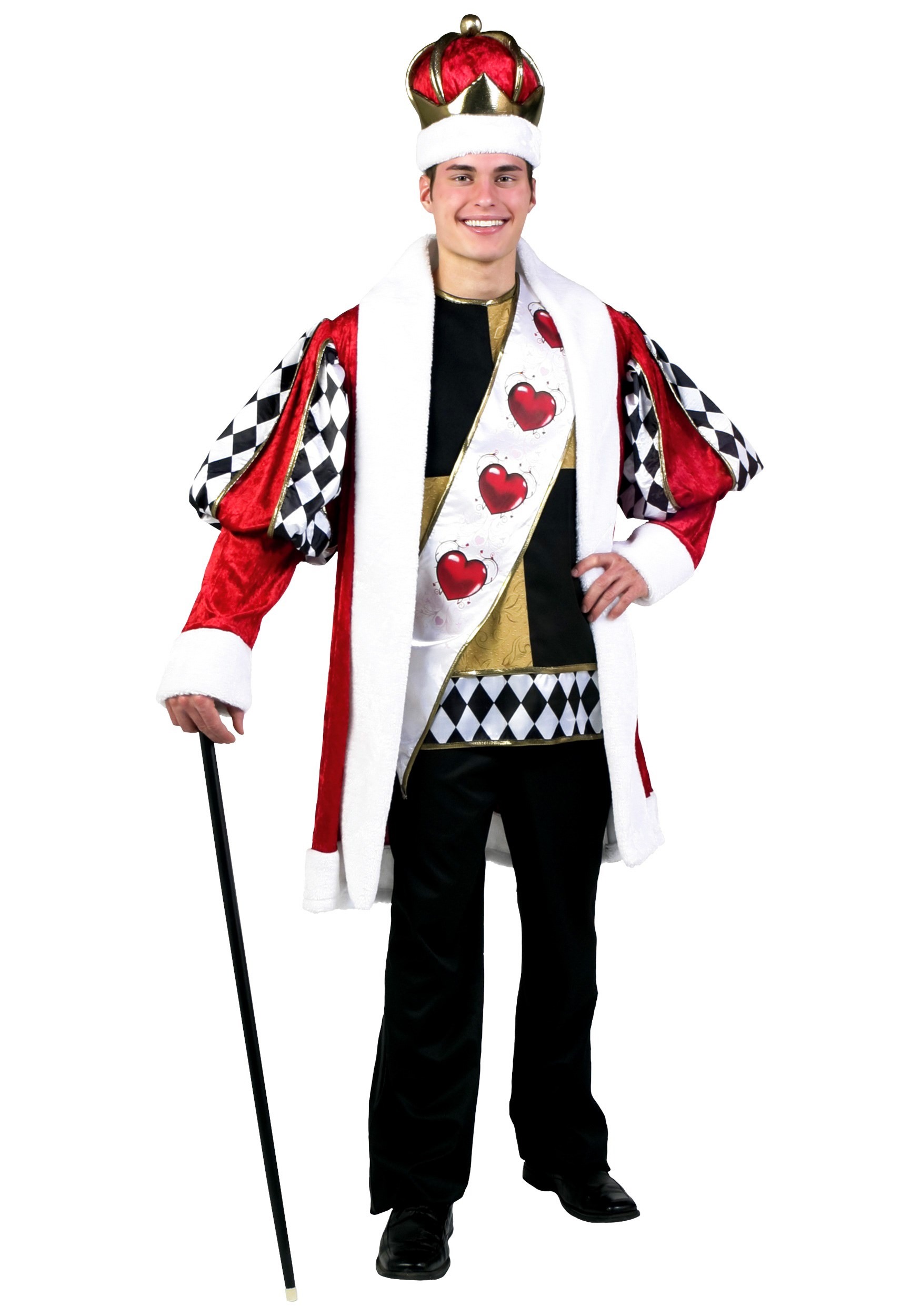 Deluxe King of Hearts Costume for Men 1 Deluxe King of Hearts Costume for Men