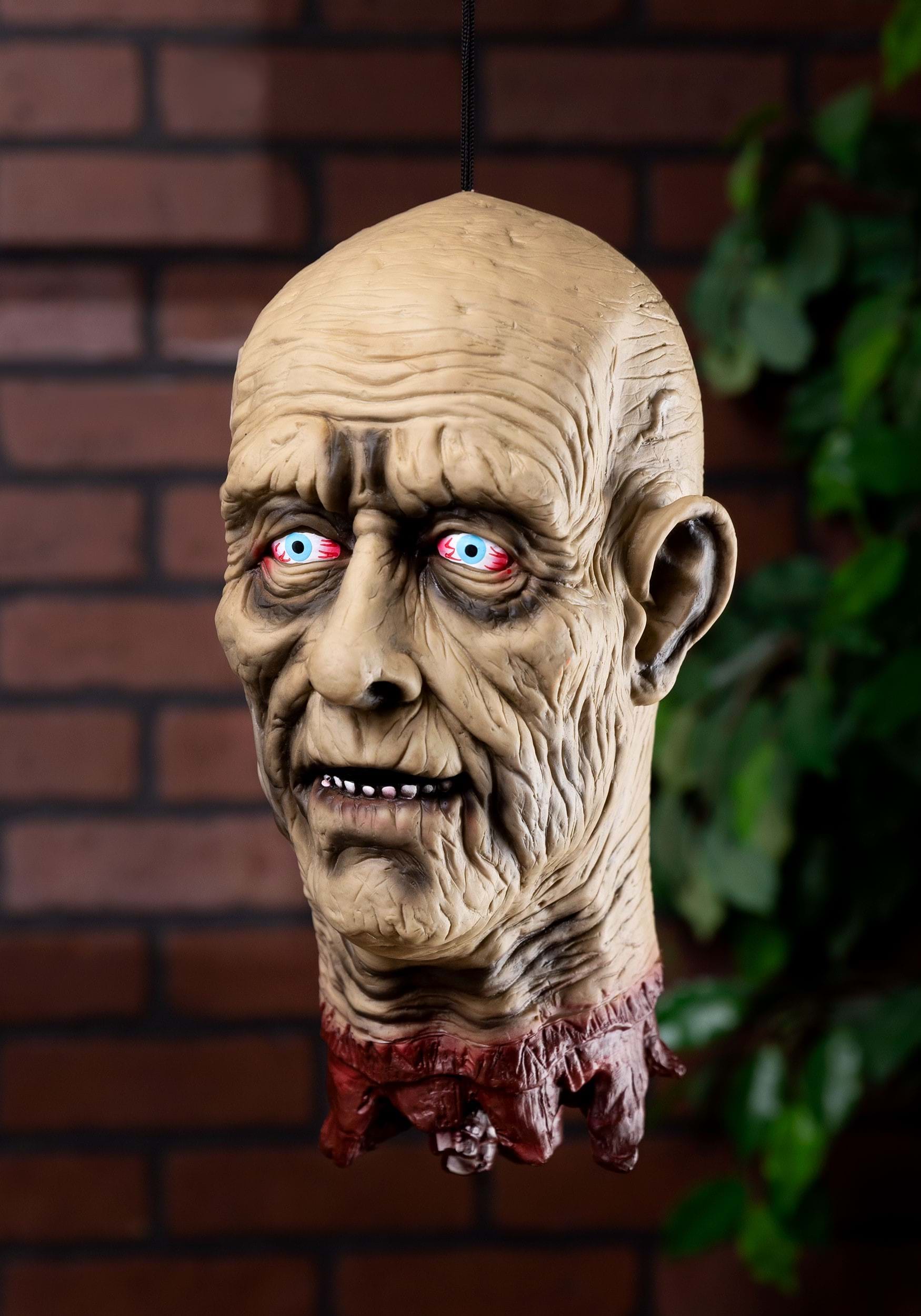 12-Inch Old Man Decapitated Head Prop Decoration