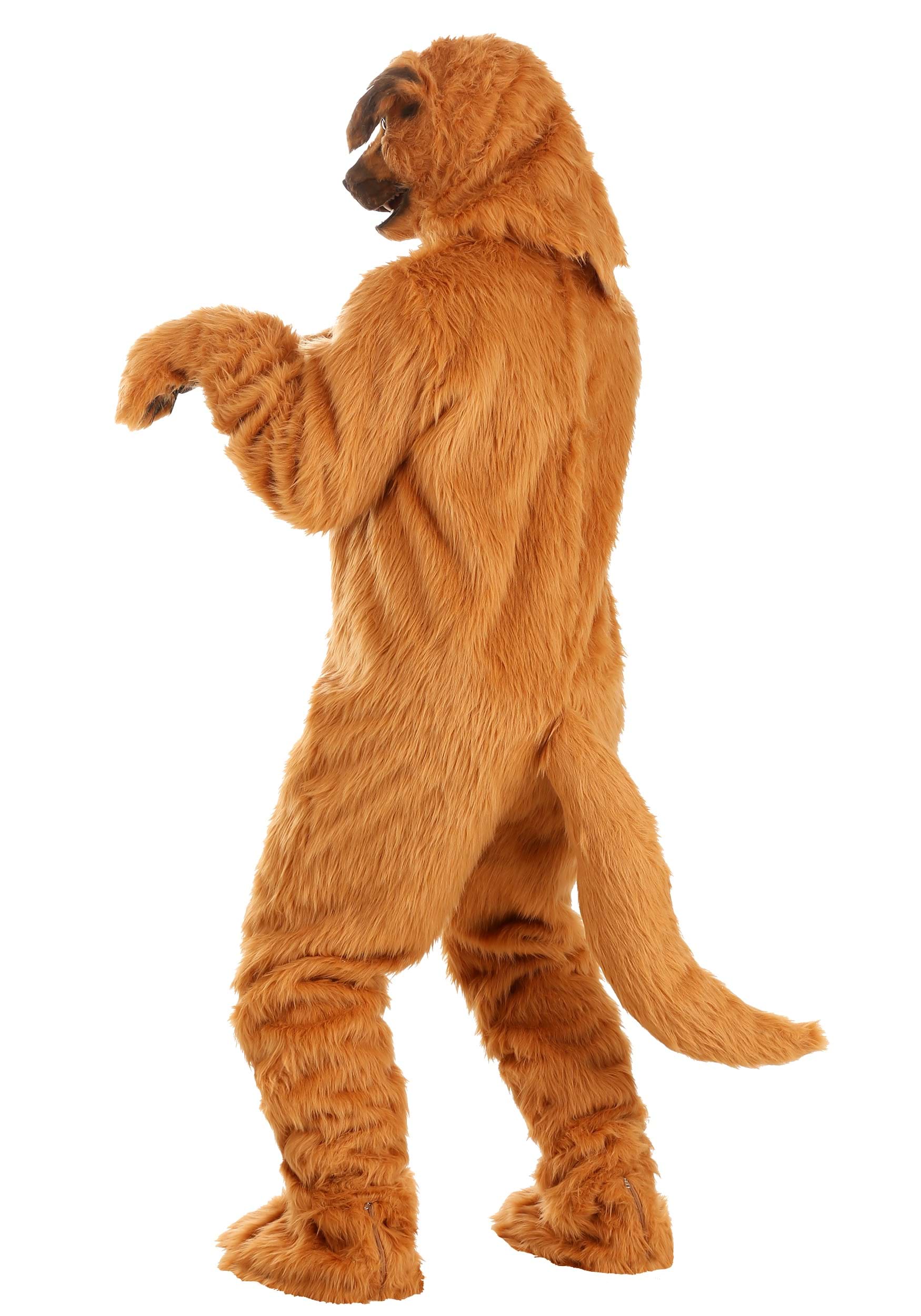 Dog Suit With Mouth Mover Mask Adult Costume