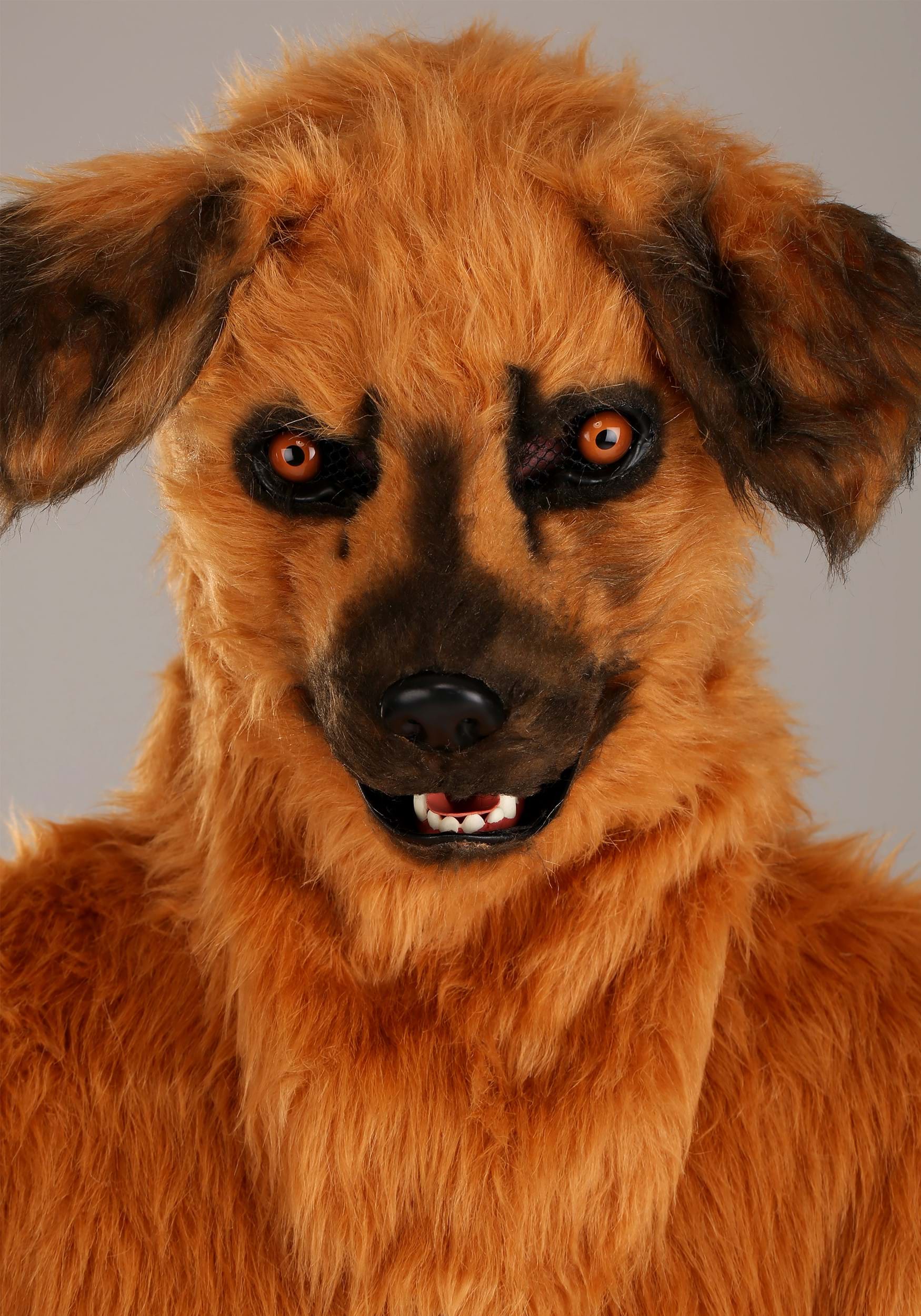 Dog Suit With Mouth Mover Mask Adult Costume