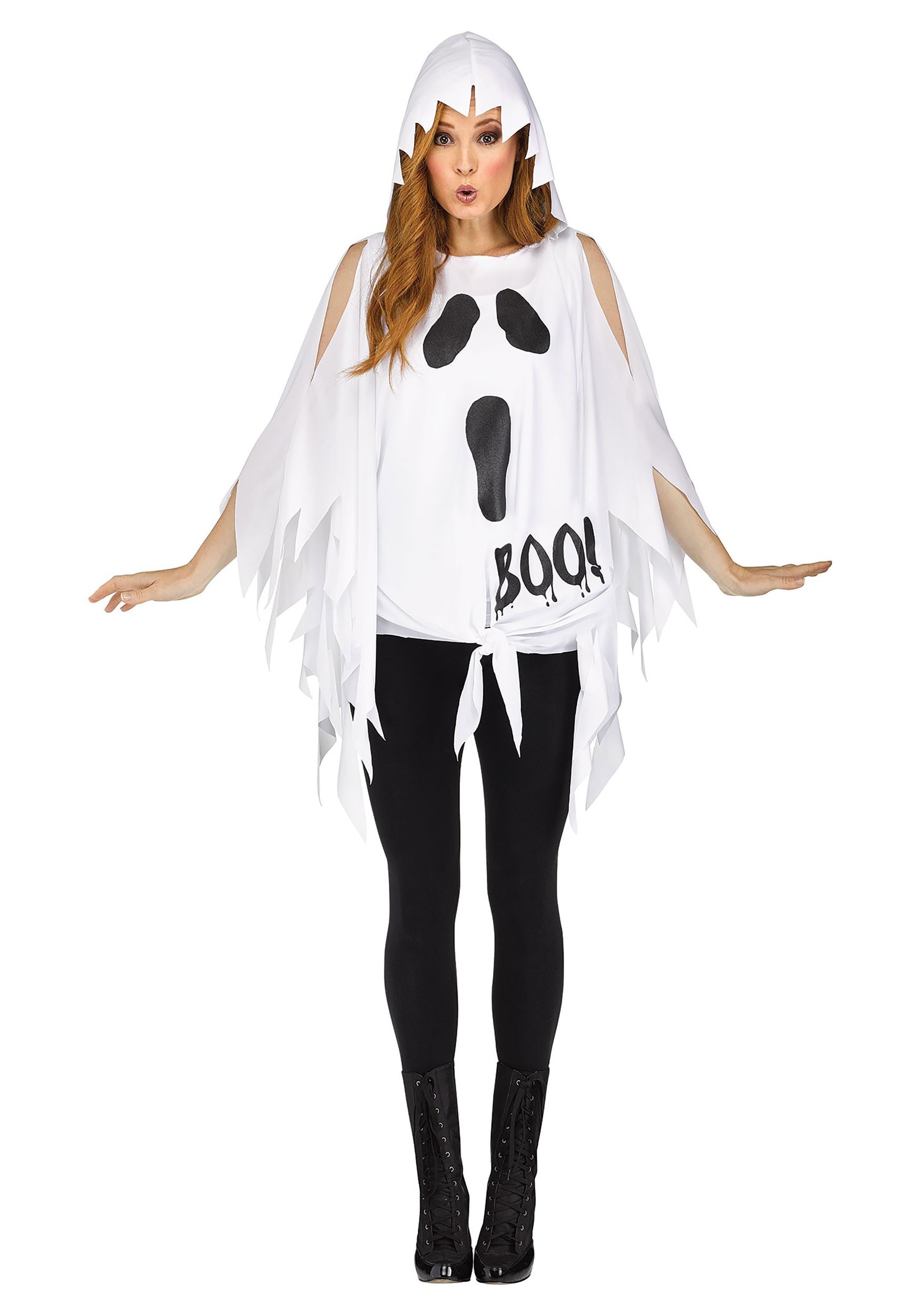 Glitter Ghost Women's Poncho 1 Glitter Ghost Women's Poncho