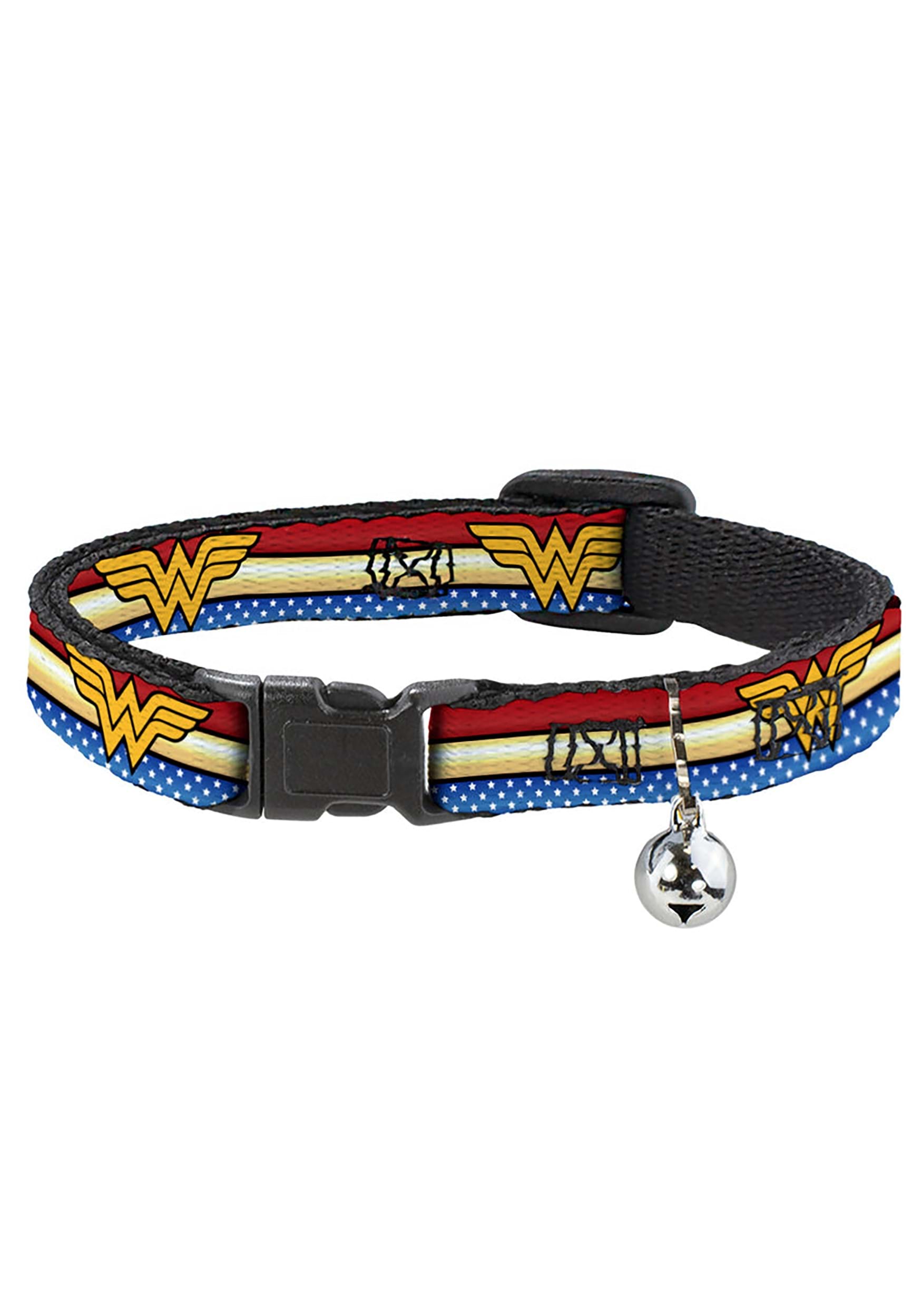 Wonder Woman Logo Stripe Breakaway Pet Collar