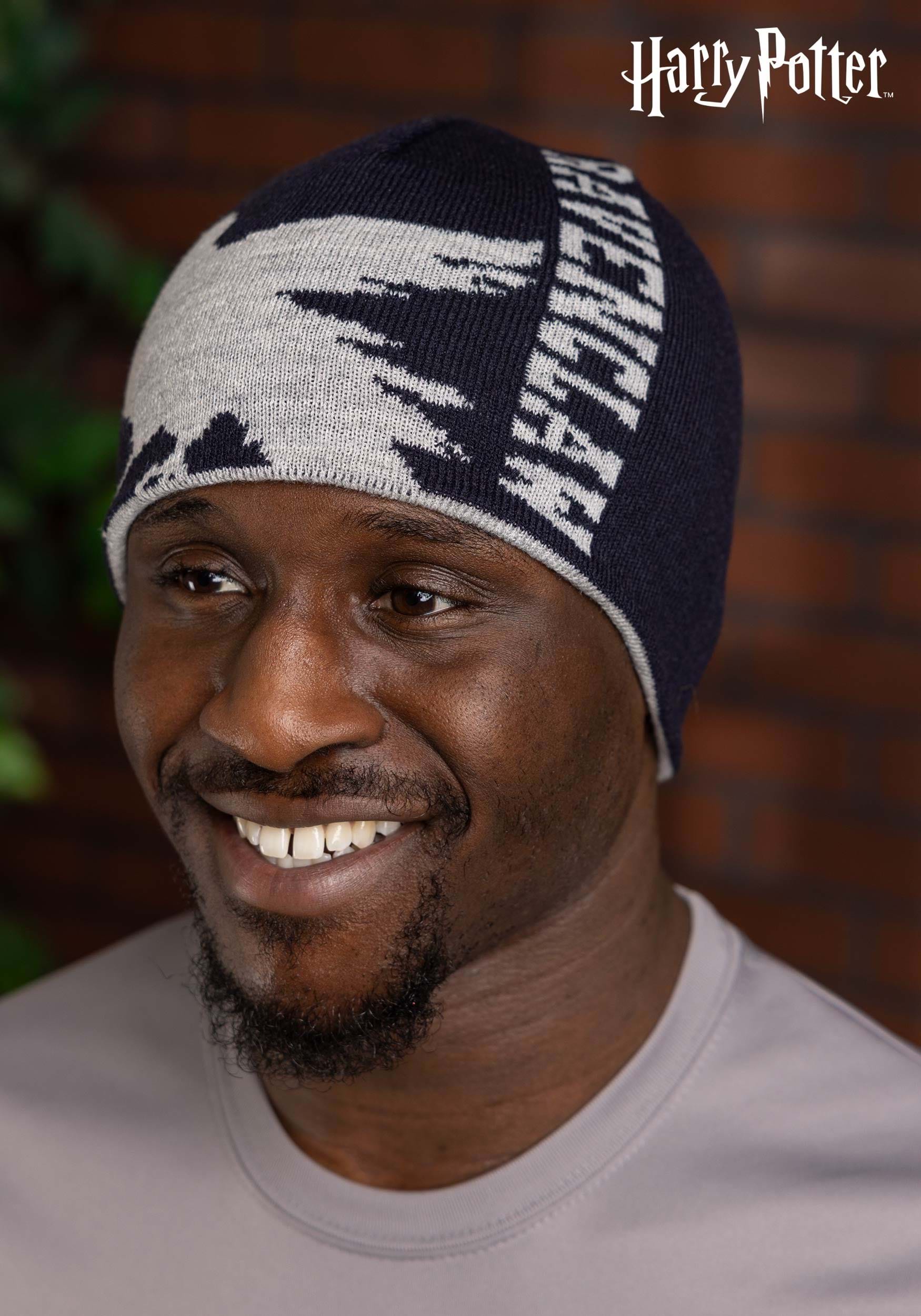 Reversible Ravenclaw Knit Warm Beanie 1 Reversible Ravenclaw Knit Warm Beanie