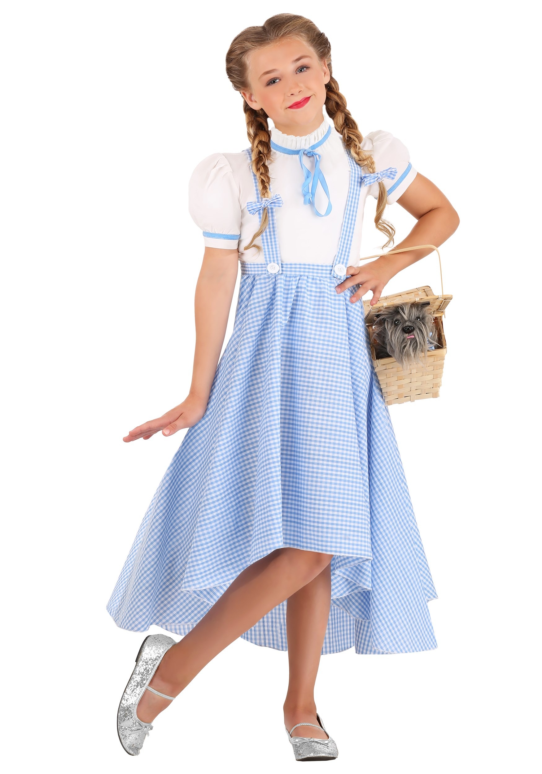 Kid's Hi-Lo Gingham Kansas Girl Costume Dress