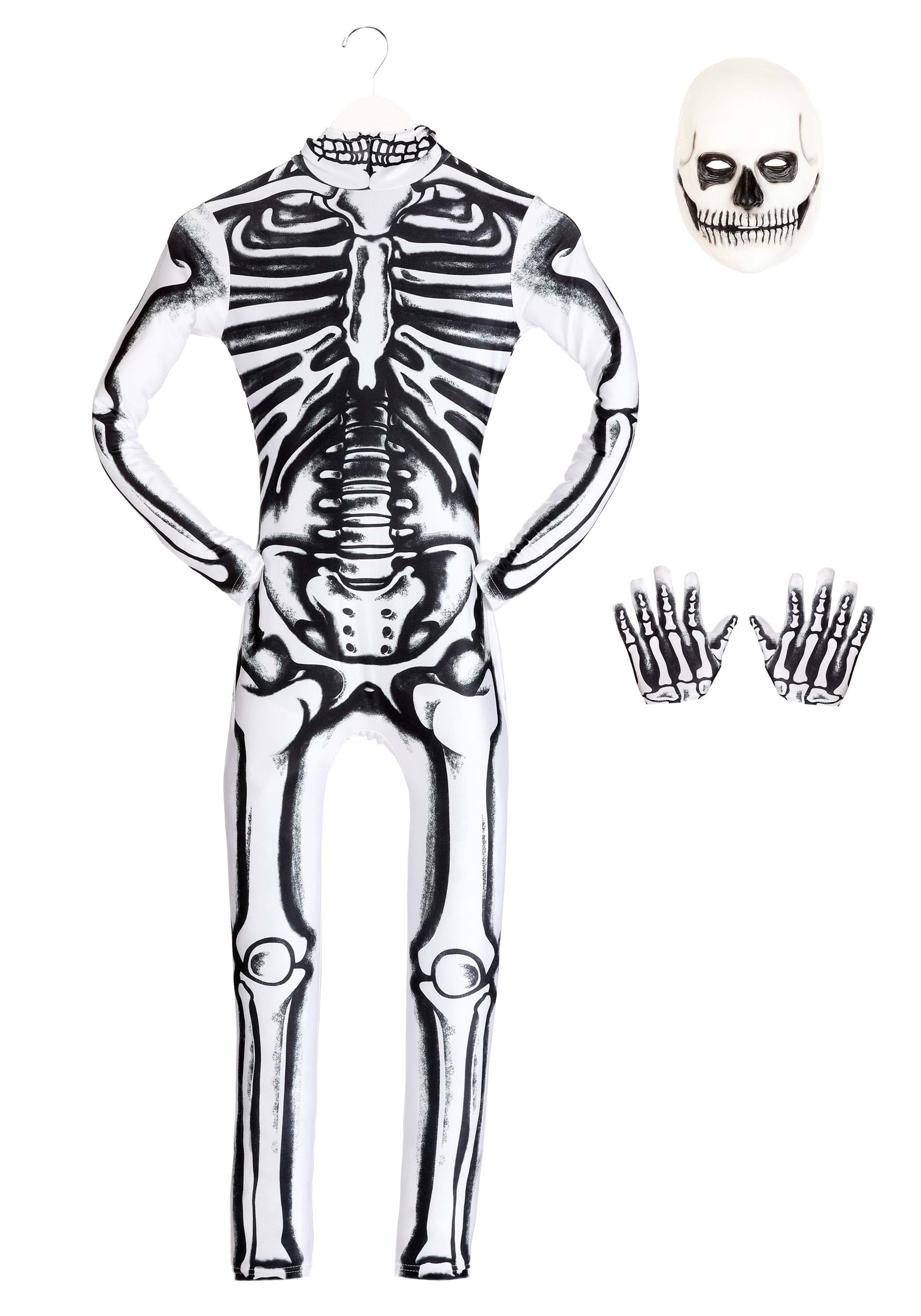 White Skeleton Costume for Kids
