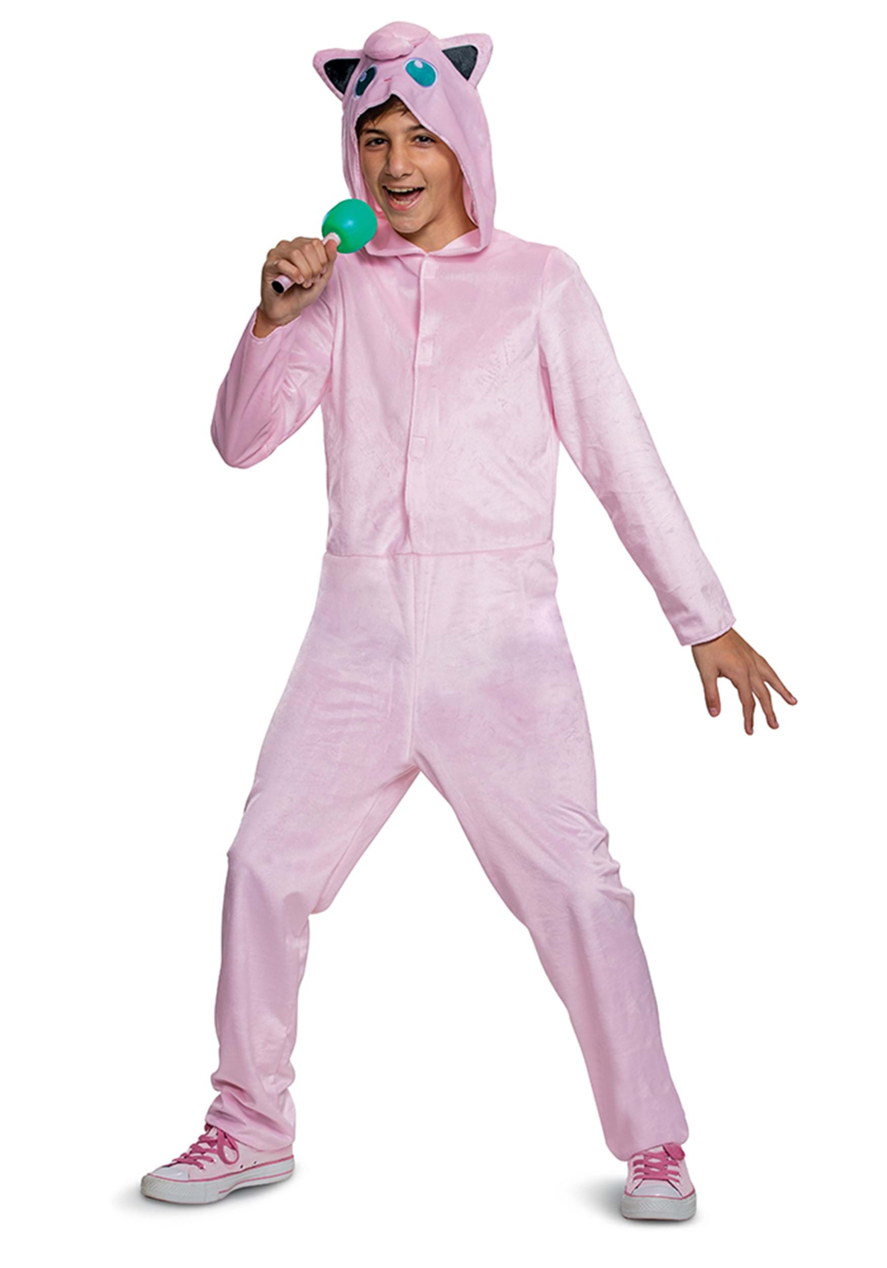 Classic Pok茅mon Jigglypuff Hooded Jumpsuit Costume 1 Classic Pok茅mon Jigglypuff Hooded Jumpsuit Costume