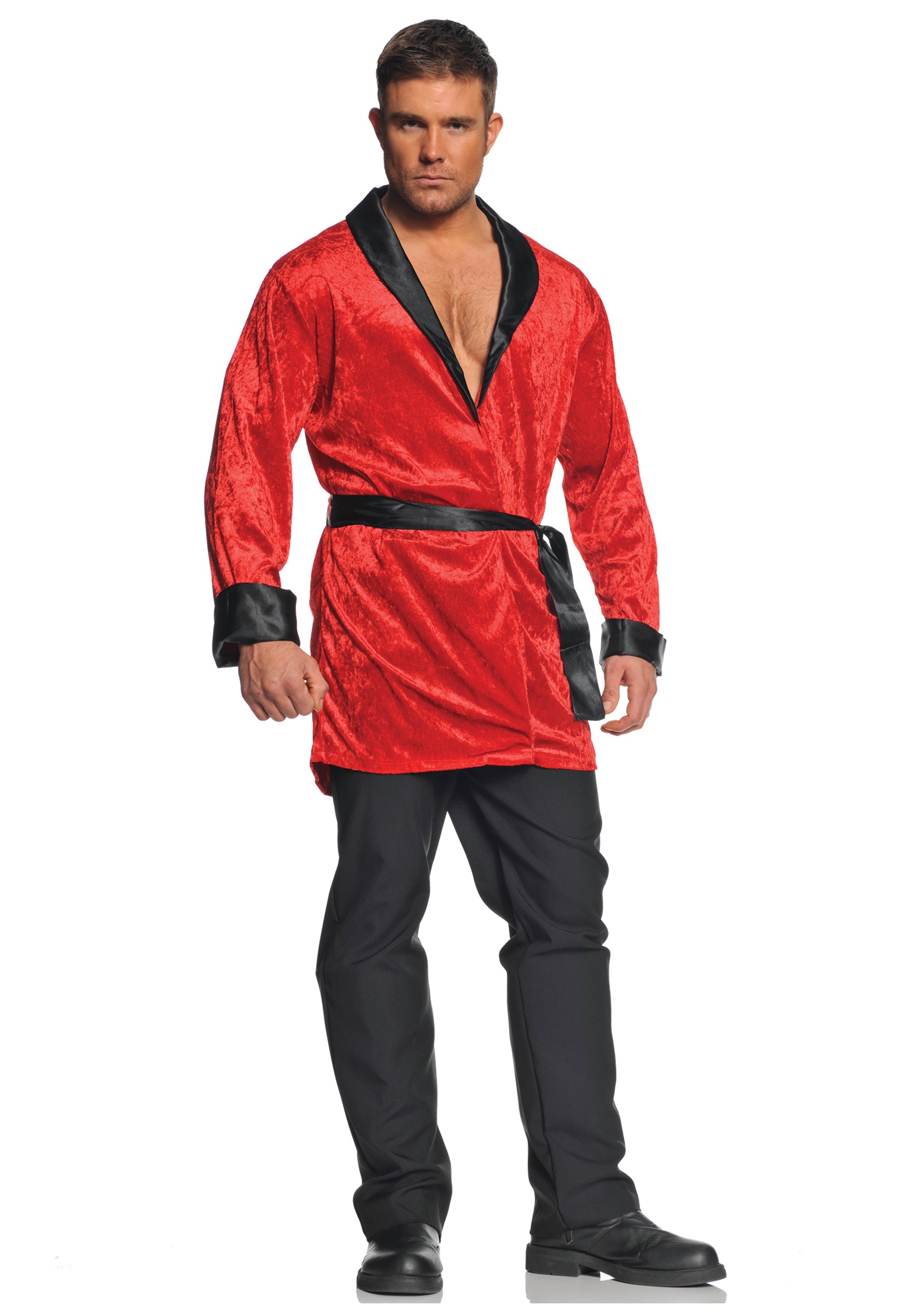 Red Velvet Smoking Jacket Plus Sized