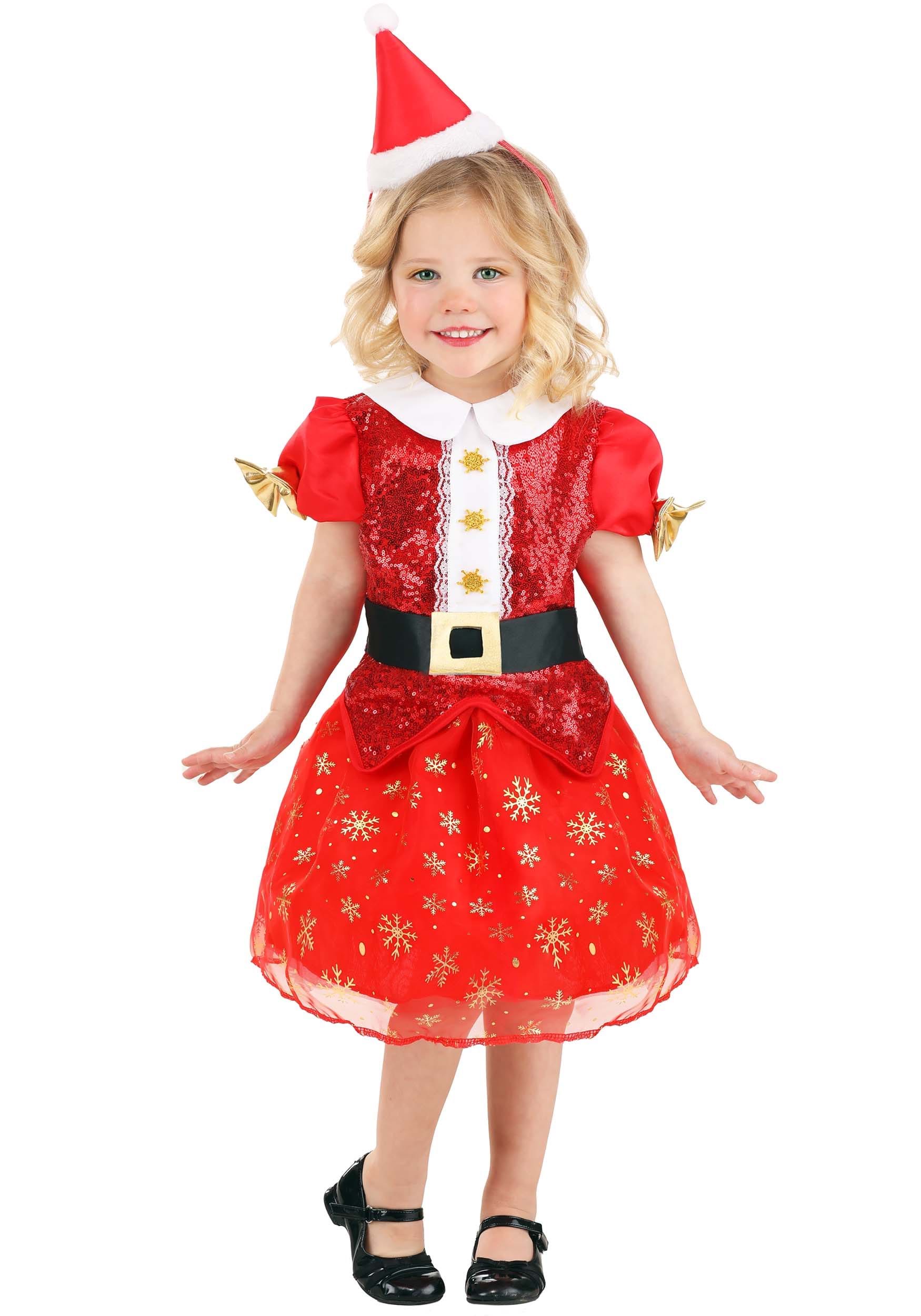 Christmas Santa Girl's Toddler Costume Dress