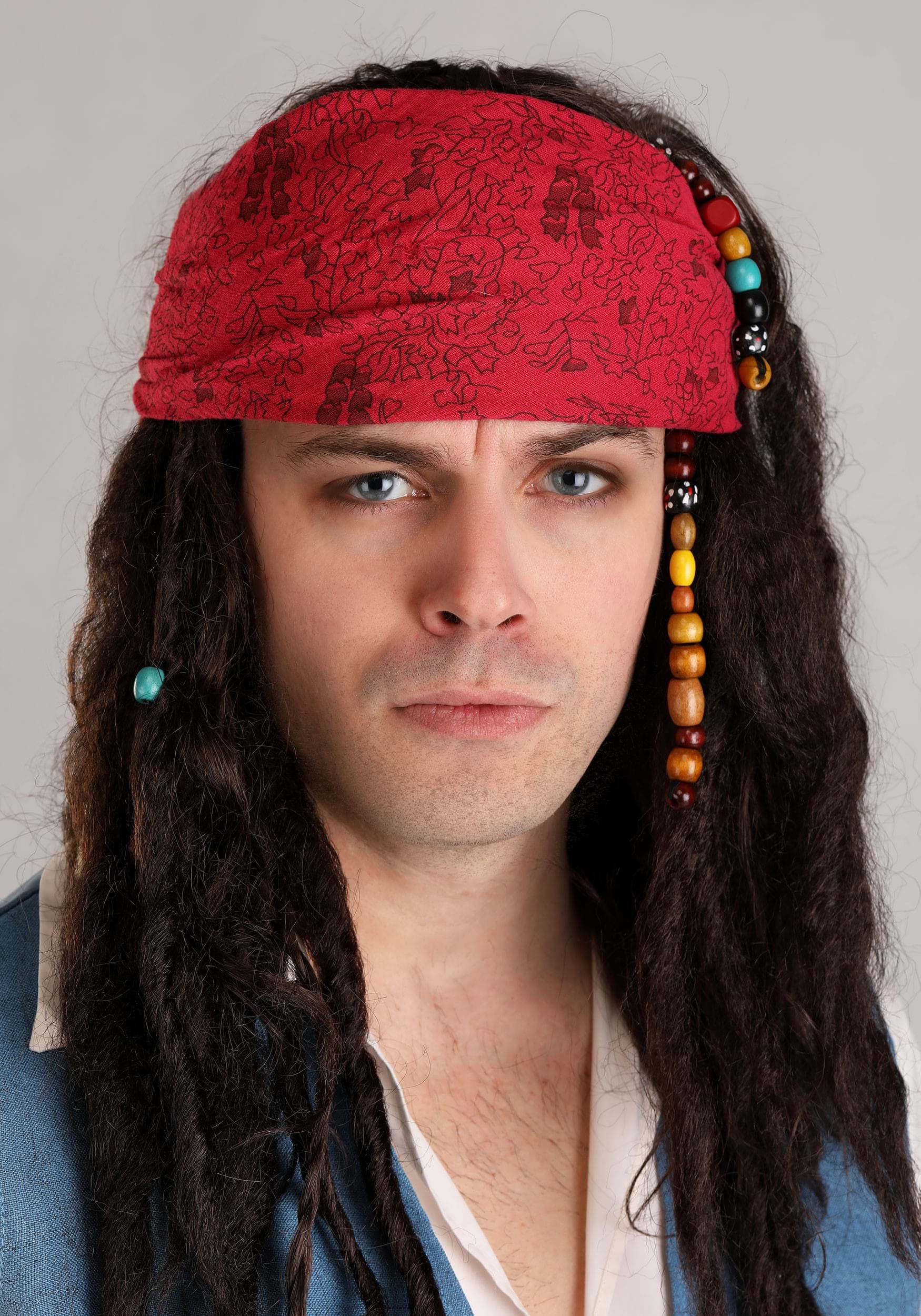 Pirates of the Caribbean Jack Sparrow Accessory Kit for Adults 6 Pirates of the Caribbean Jack Sparrow Accessory Kit for Adults