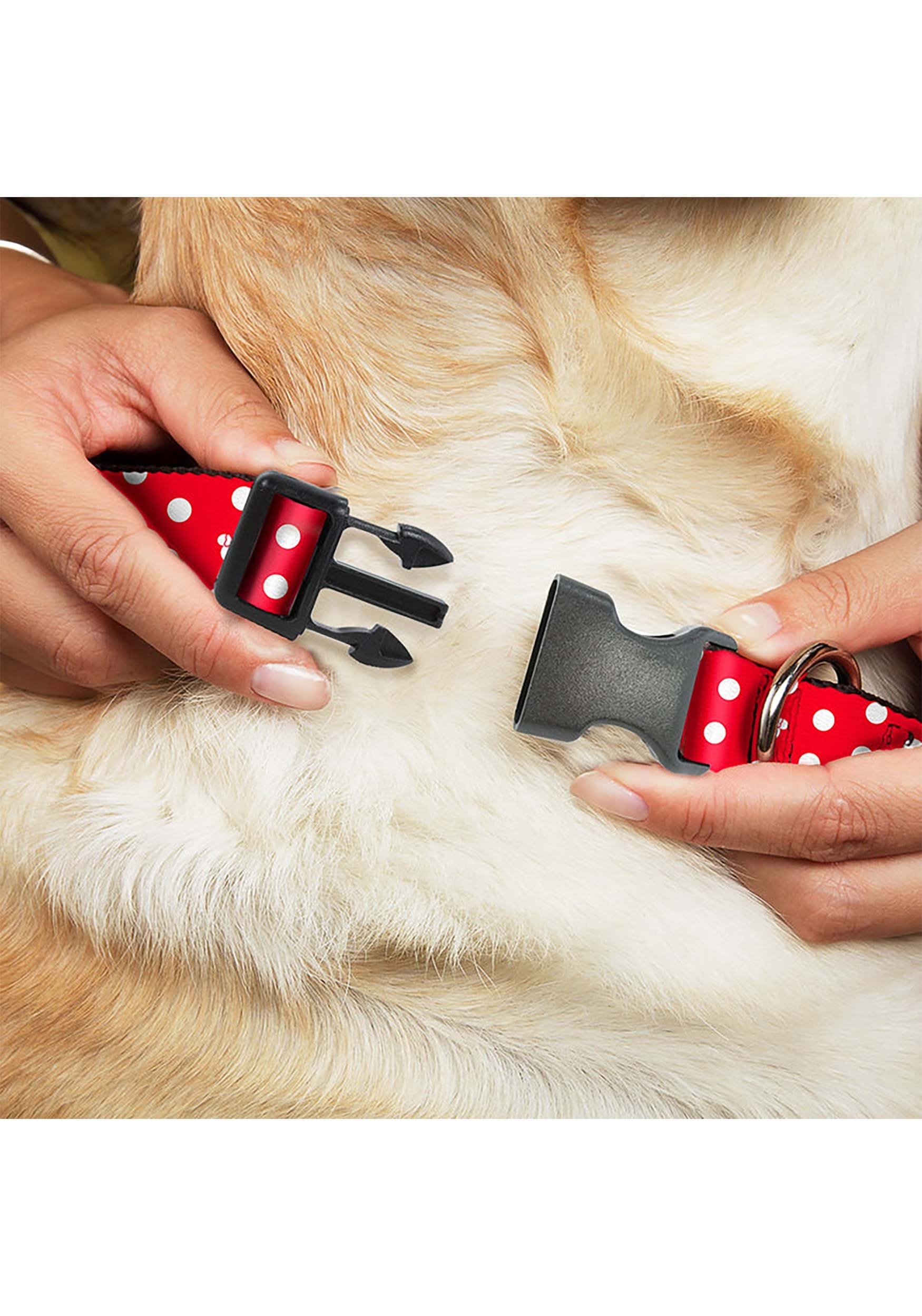 Minnie Mouse Polka Dot Plastic Clip Collar for Pets