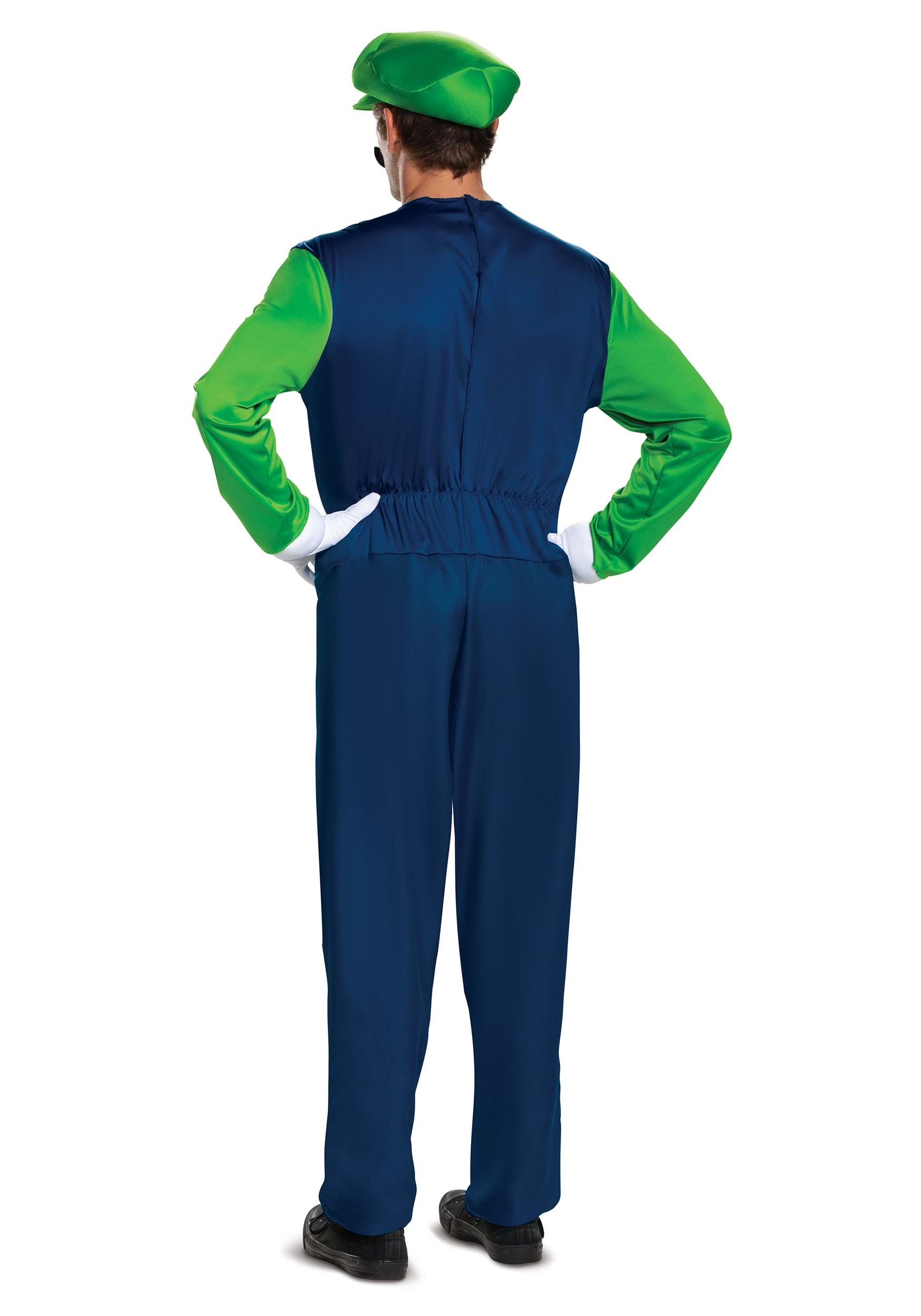 Super Mario Brothers Men's Luigi Deluxe Costume