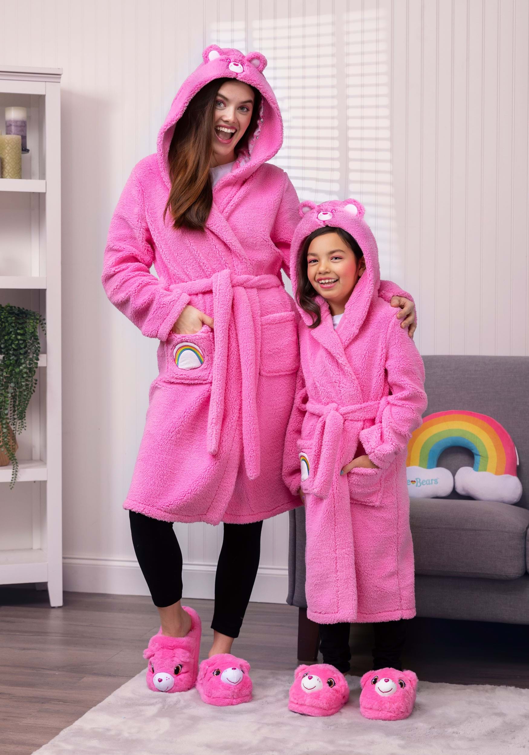Kid's Cheer Bear Hooded Care Bears Robe 2 Kid's Cheer Bear Hooded Care Bears Robe