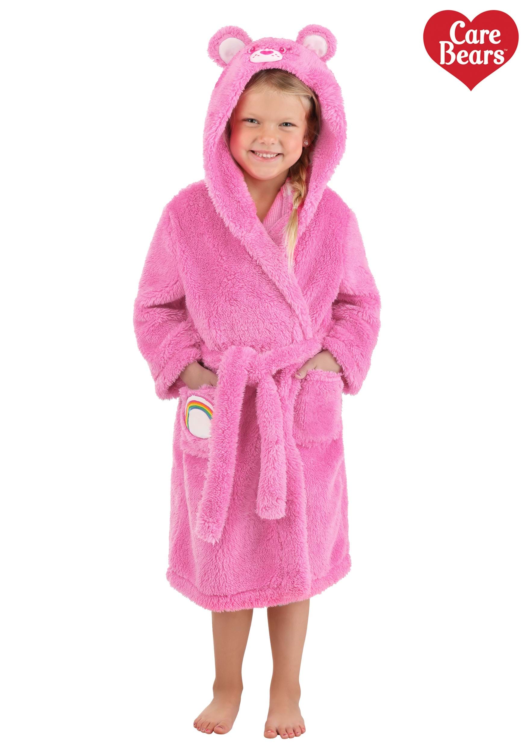 Kid's Cheer Bear Hooded Care Bears Robe 6 Kid's Cheer Bear Hooded Care Bears Robe