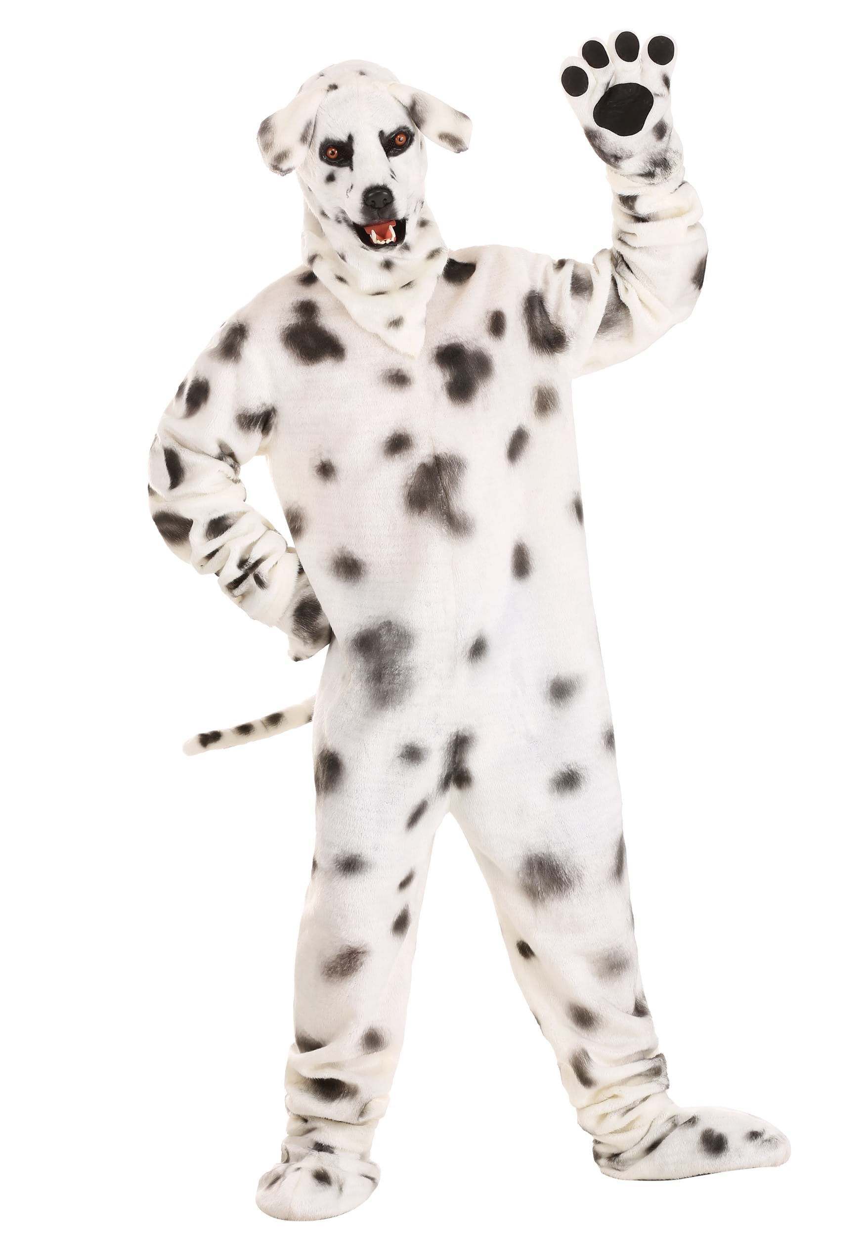 Dalmatian Suit With Mouth Mover Mask for Adults