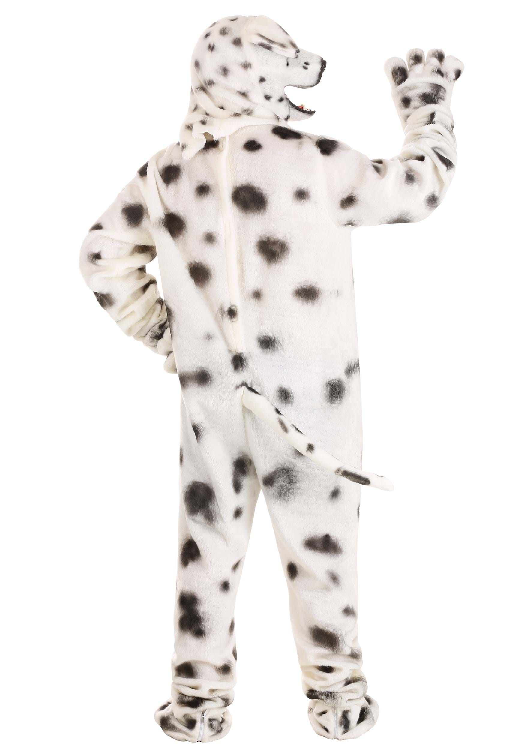 Dalmatian Suit With Mouth Mover Mask for Adults