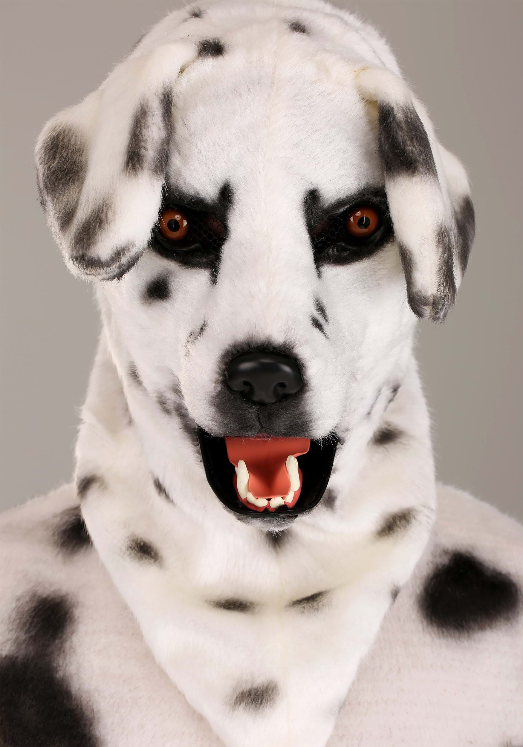 Dalmatian Suit With Mouth Mover Mask for Adults