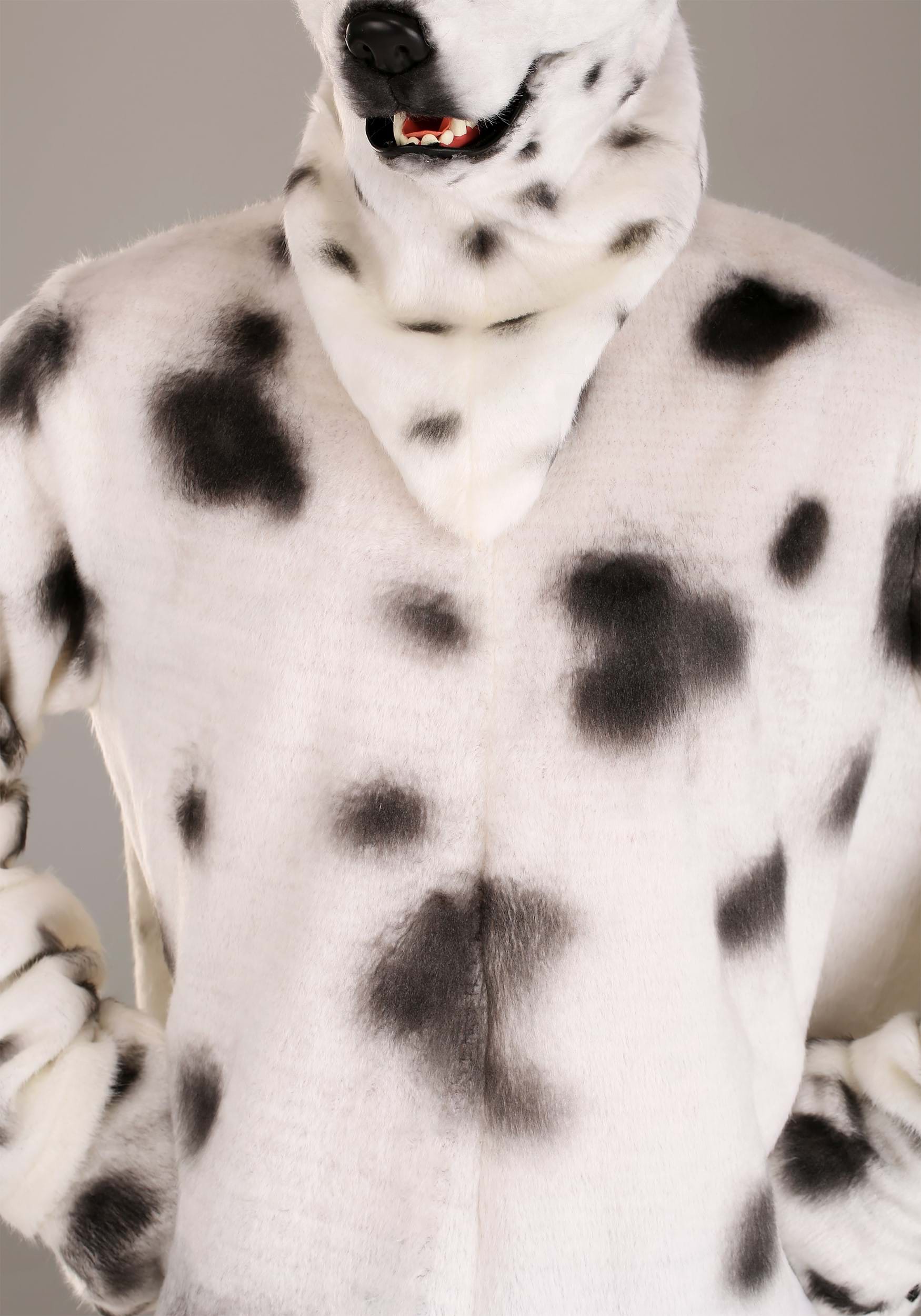 Dalmatian Suit With Mouth Mover Mask for Adults