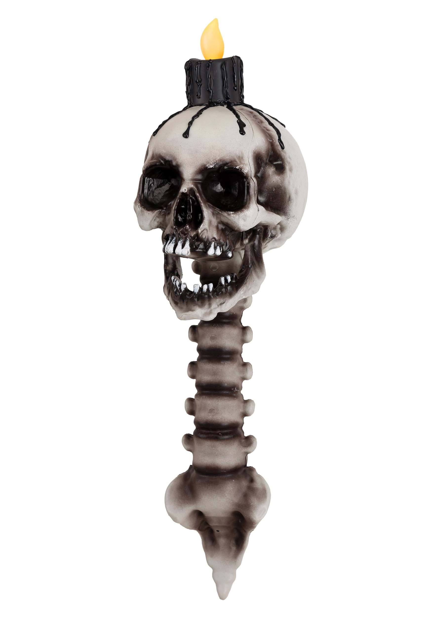 23-Inch Skull Torch Light Up Prop Decoration 3 23-Inch Skull Torch Light Up Prop Decoration