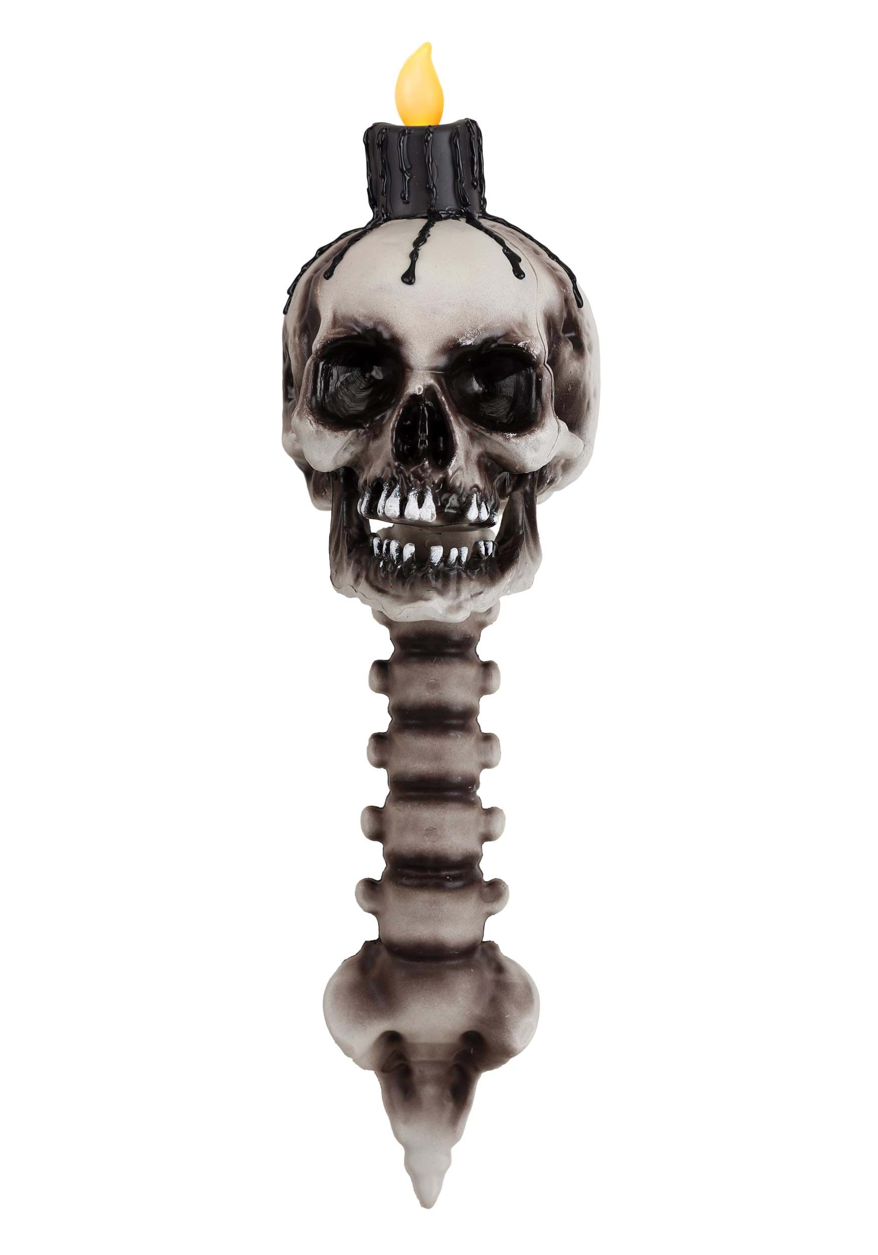 23-Inch Skull Torch Light Up Prop Decoration 4 23-Inch Skull Torch Light Up Prop Decoration
