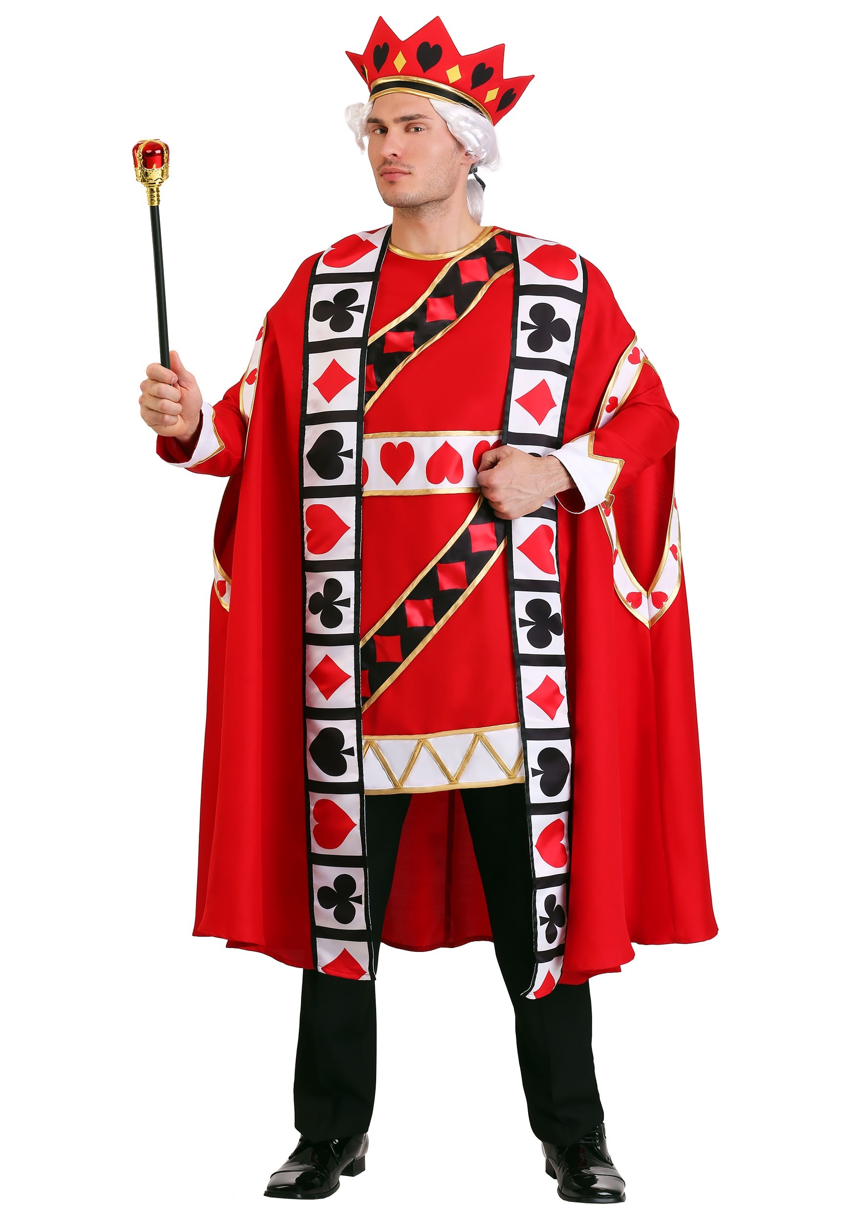 Men's King of Hearts Halloween Costume 1 Men's King of Hearts Halloween Costume