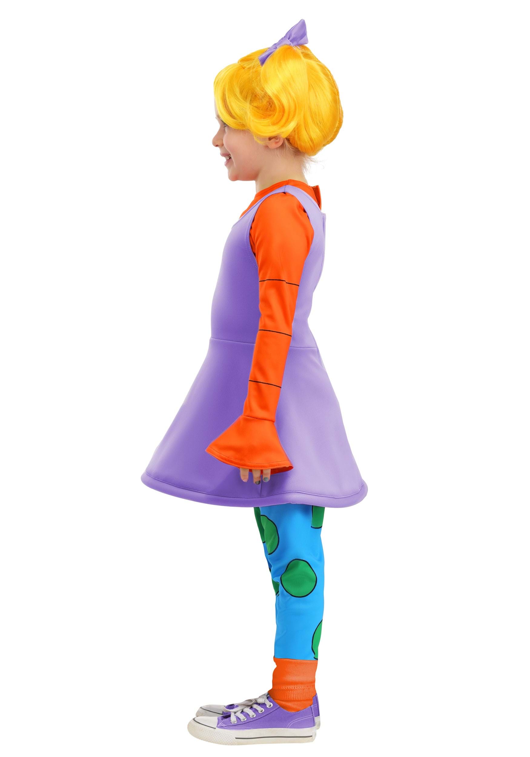Girl's Toddler Nickelodeon Rugrats Angelica Costume 3 Girl's Toddler Nickelodeon Rugrats Angelica Costume