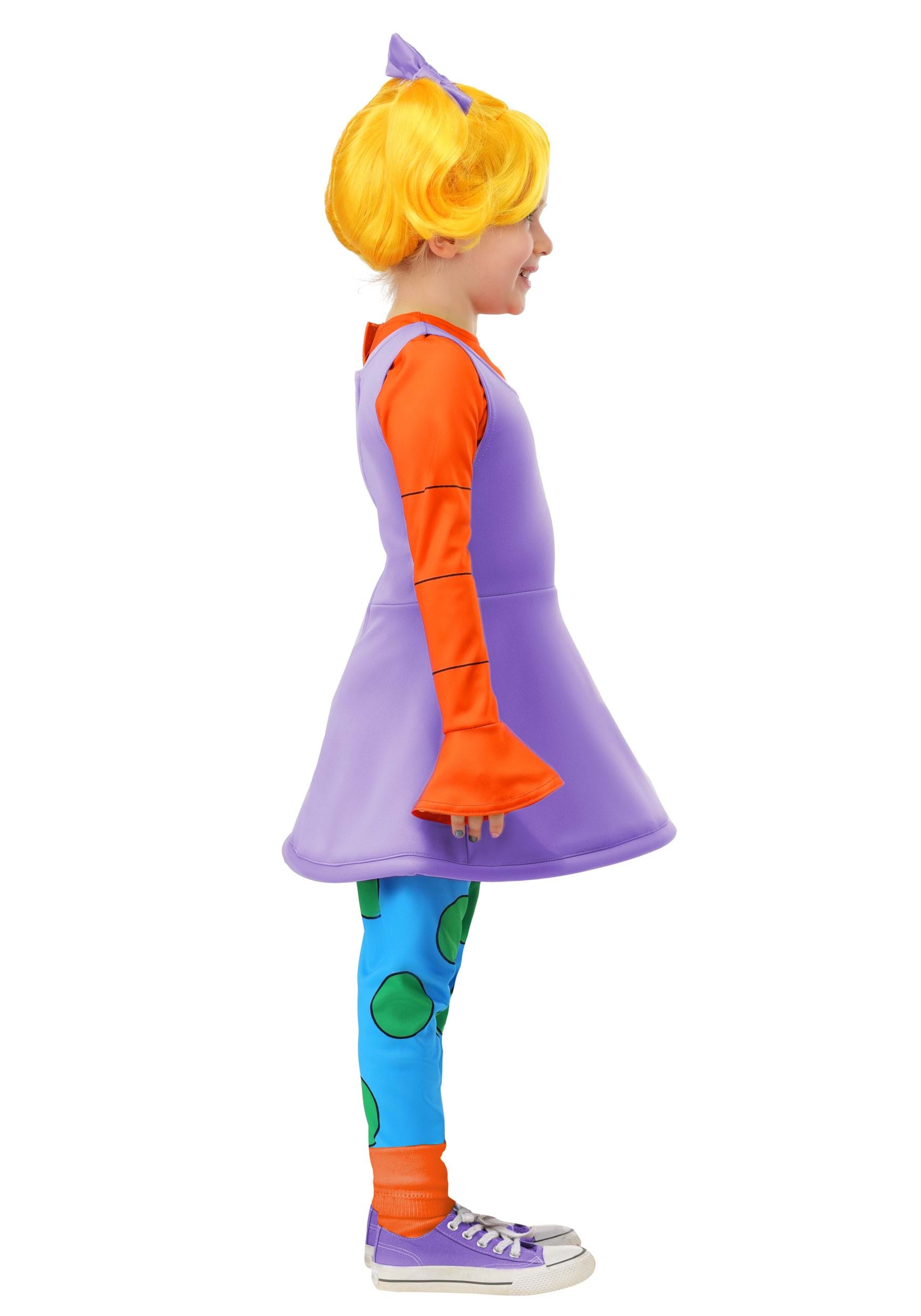Girl's Toddler Nickelodeon Rugrats Angelica Costume 5 Girl's Toddler Nickelodeon Rugrats Angelica Costume