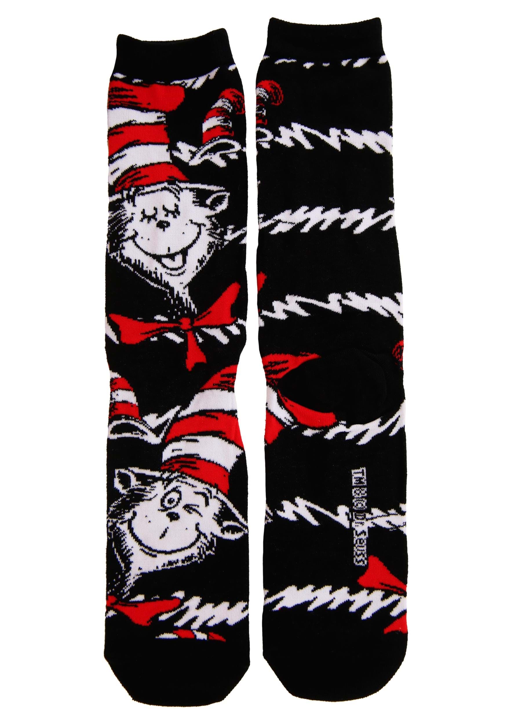 The Cat in the Hat 3 Pairs Crew Sock Set for Adults