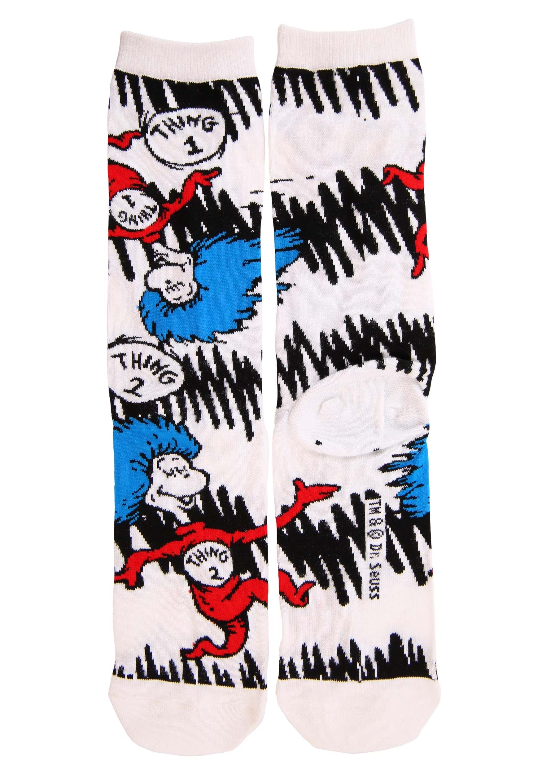 The Cat in the Hat 3 Pairs Crew Sock Set for Adults