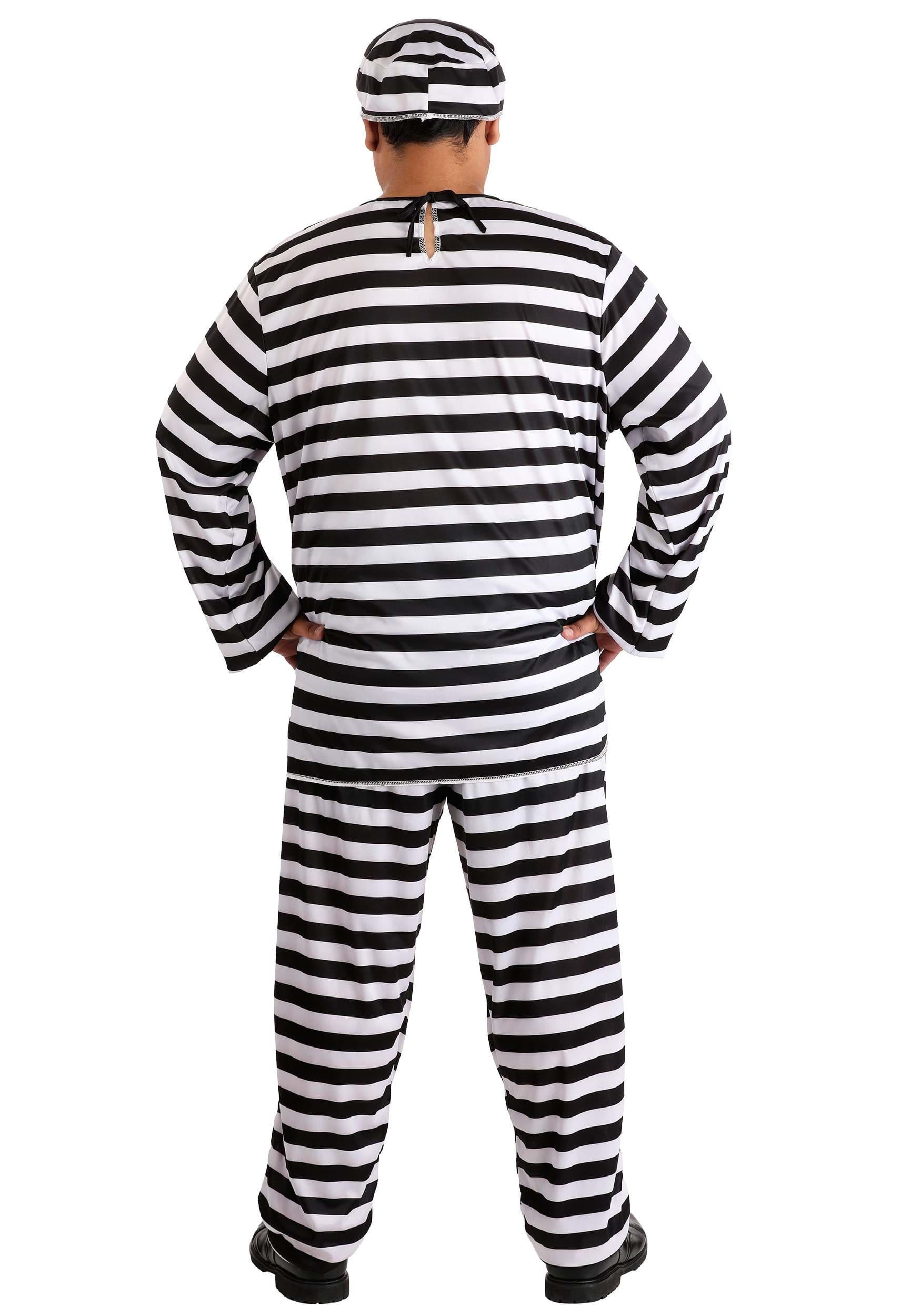 Men's Plus Size Prisoner Costume 2 Men's Plus Size Prisoner Costume
