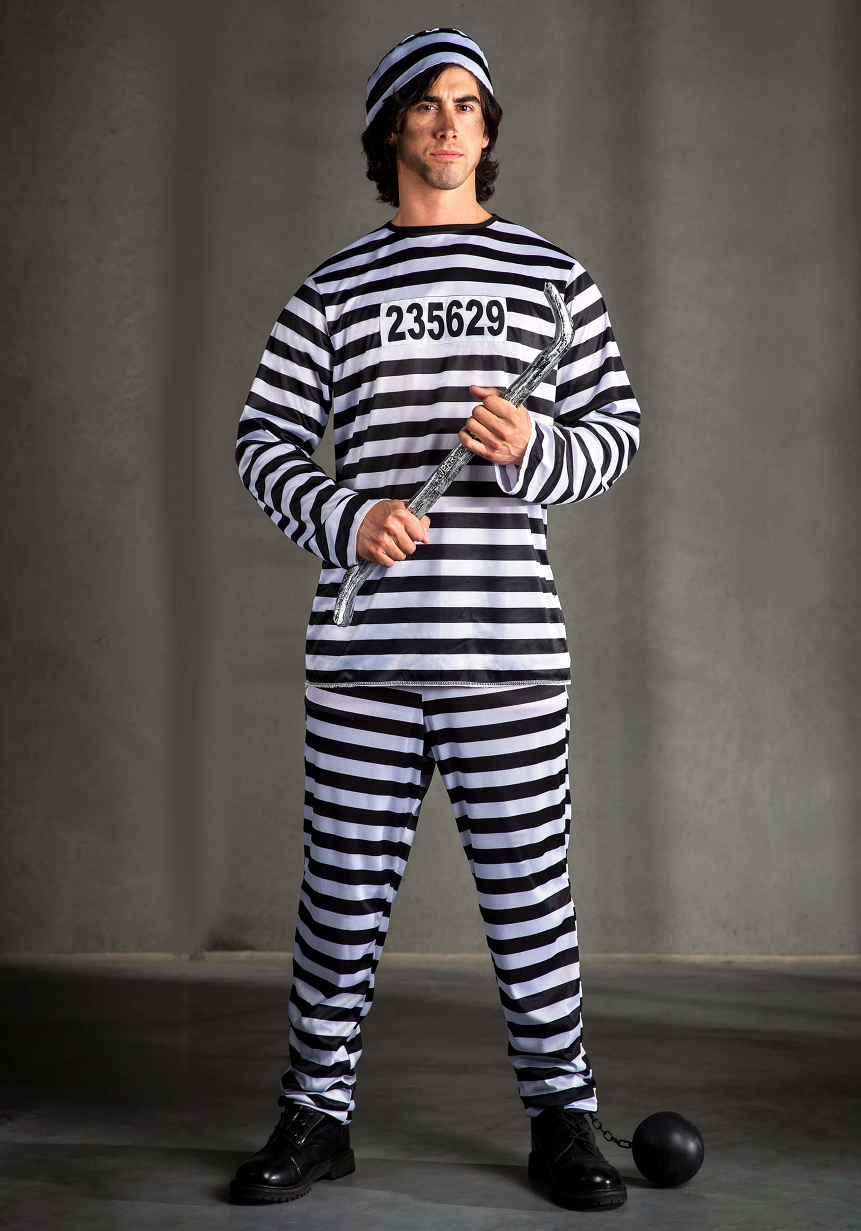 Men's Plus Size Prisoner Costume 6 Men's Plus Size Prisoner Costume