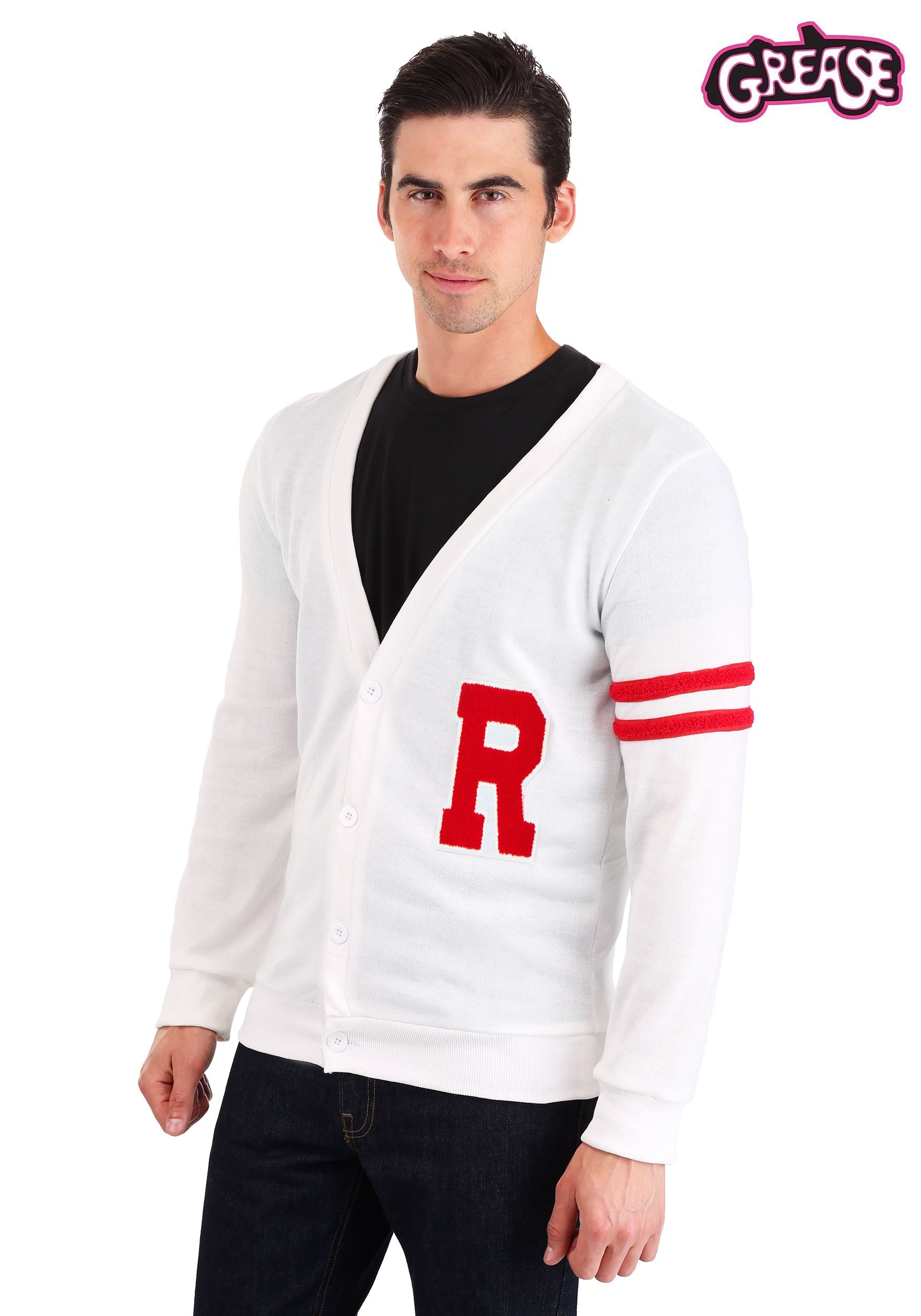 Deluxe Grease Rydell High Plus Size Letterman Sweater for Men