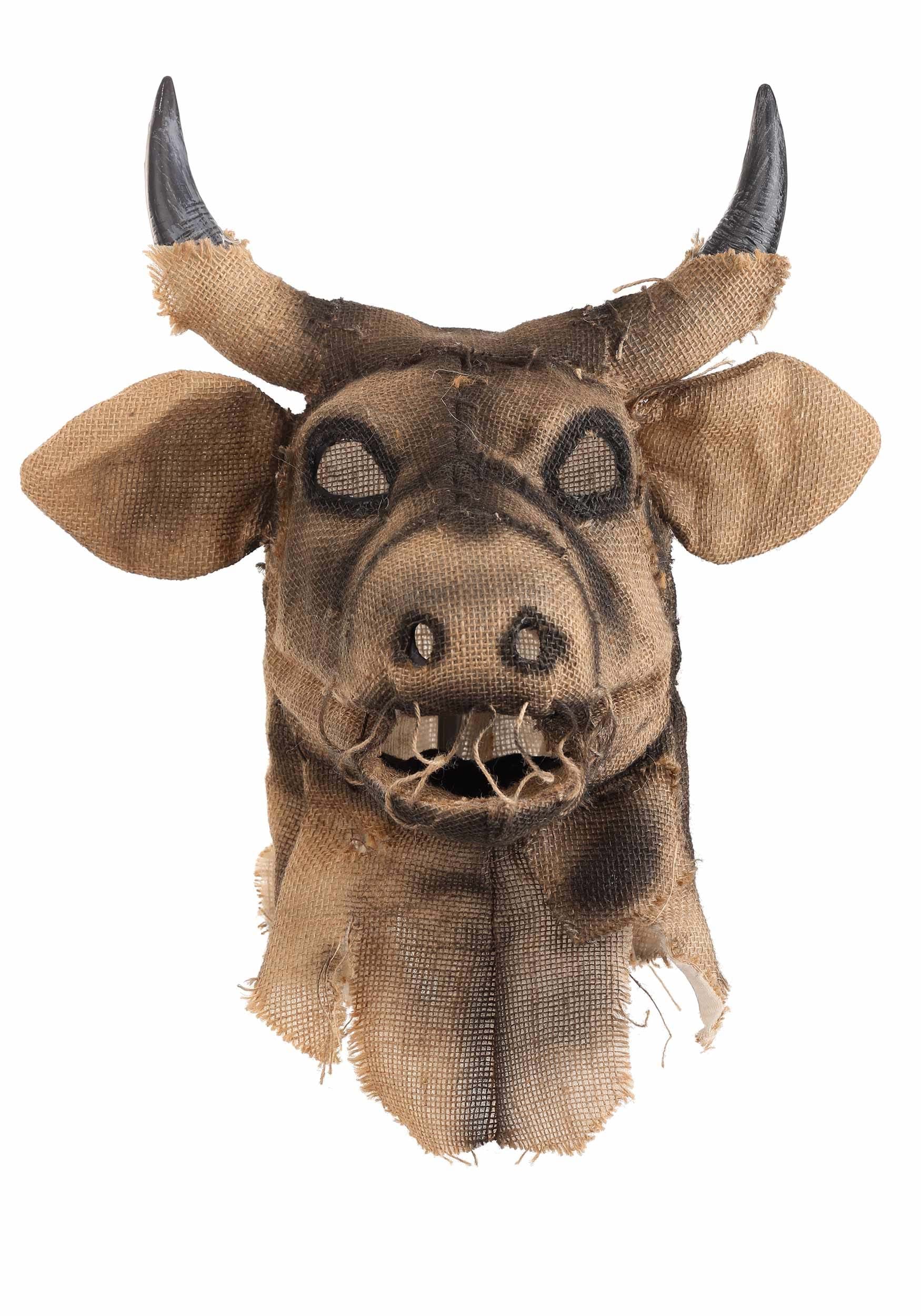 Bull Scarecrow Mouth Mover Mask for Adults