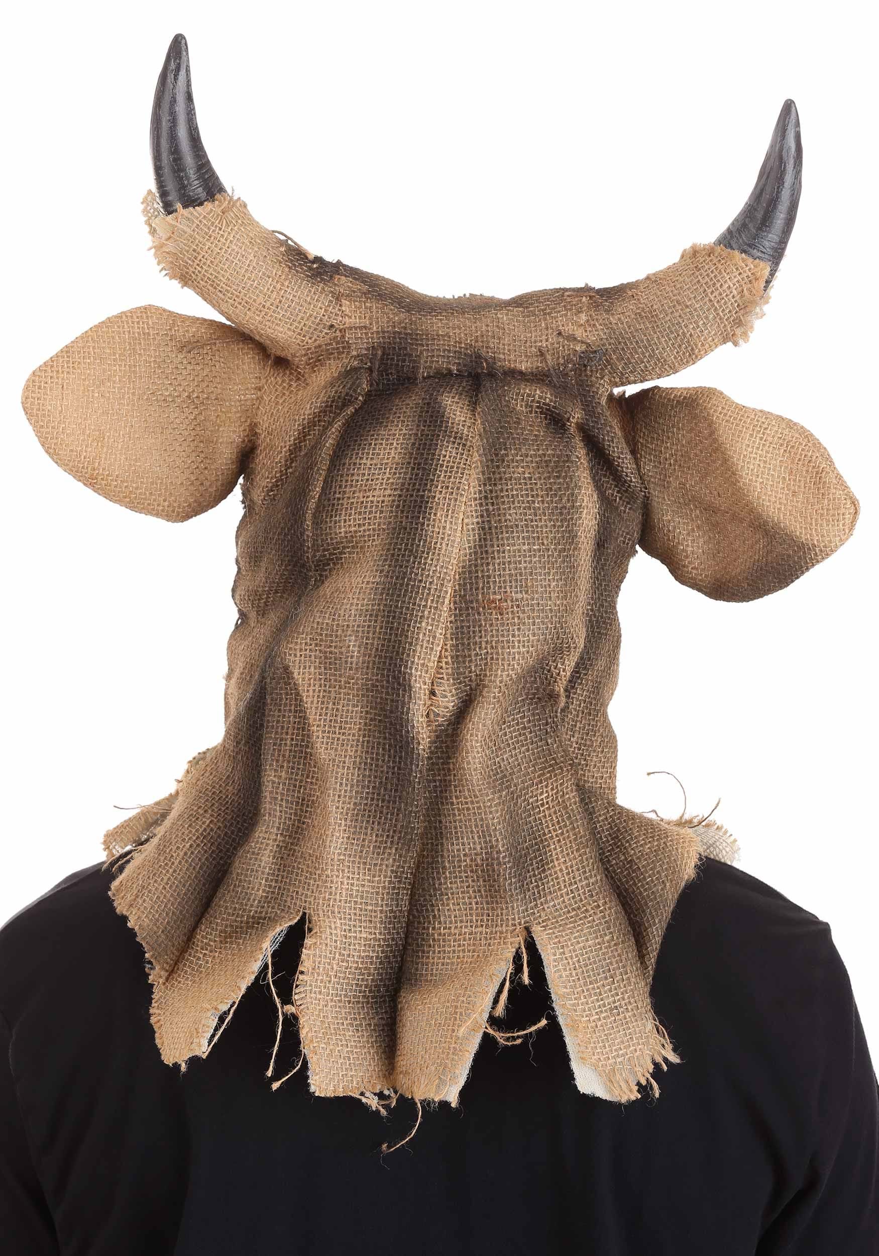 Bull Scarecrow Mouth Mover Mask for Adults