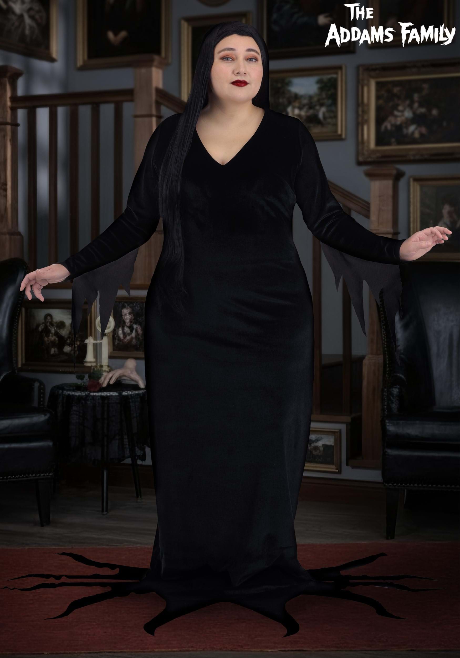 Plus Size Women's 1960s Morticia Addams Costume 1 Plus Size Women's 1960s Morticia Addams Costume