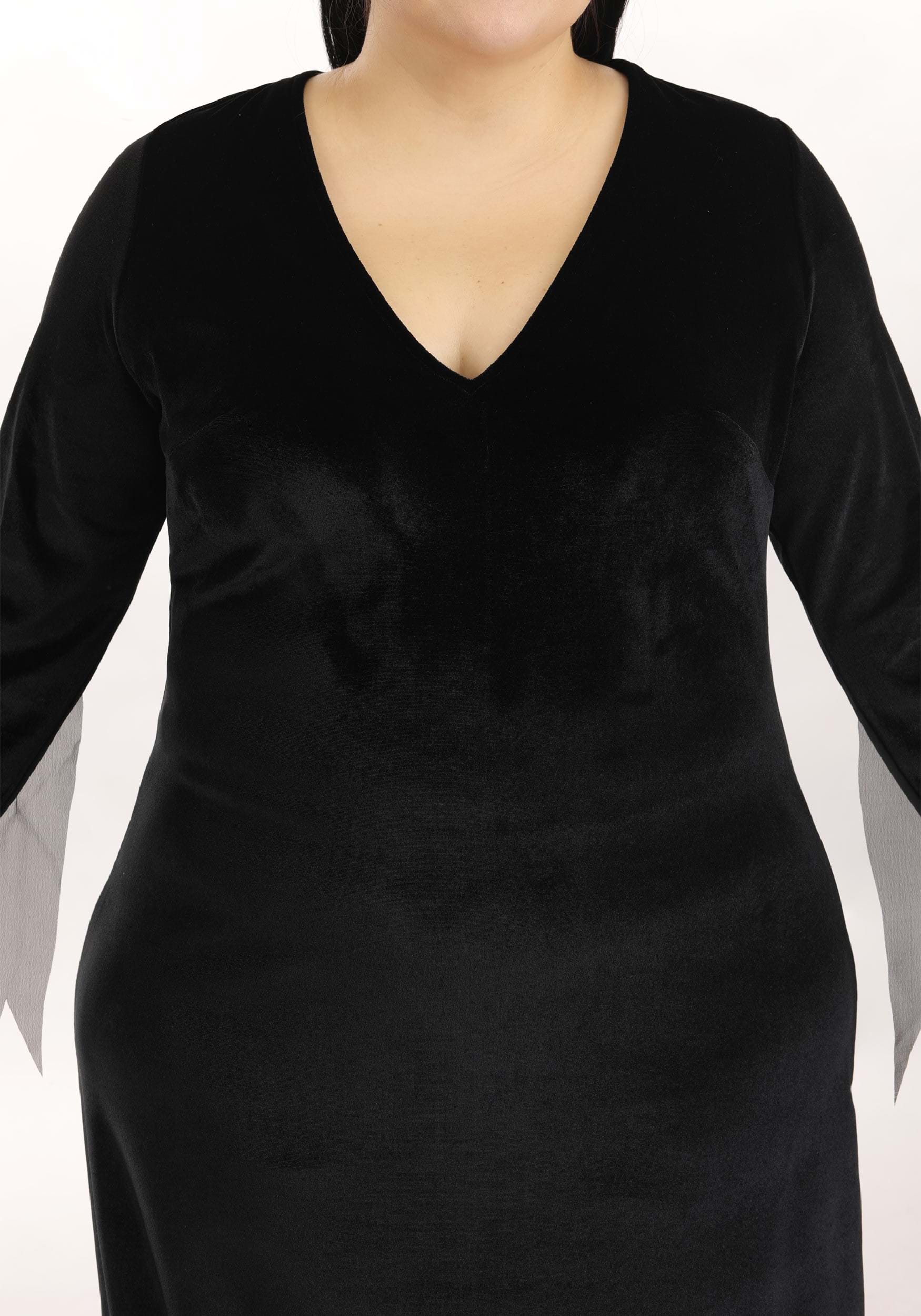 Plus Size Women's 1960s Morticia Addams Costume 2 Plus Size Women's 1960s Morticia Addams Costume