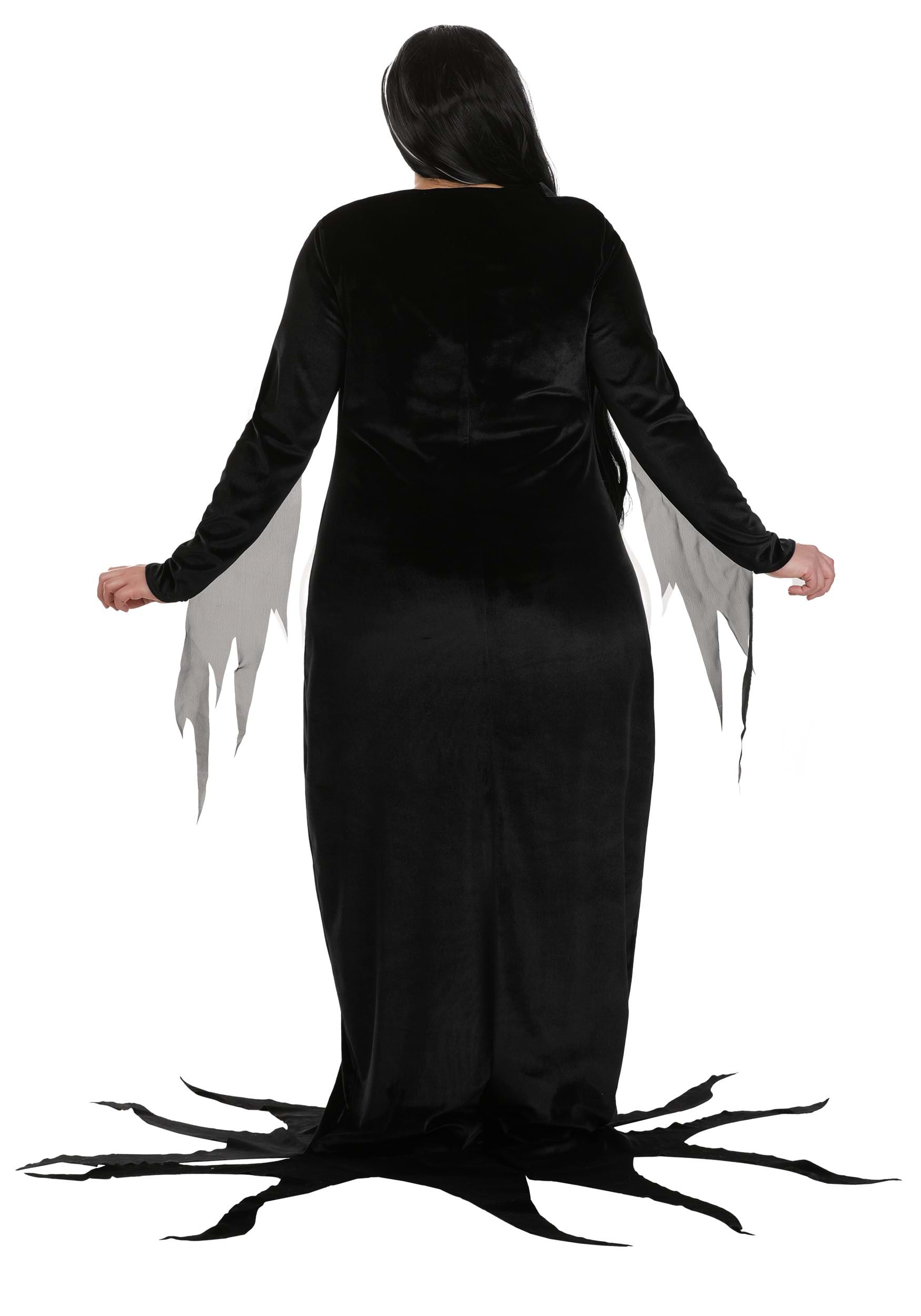 Plus Size Women's 1960s Morticia Addams Costume 3 Plus Size Women's 1960s Morticia Addams Costume