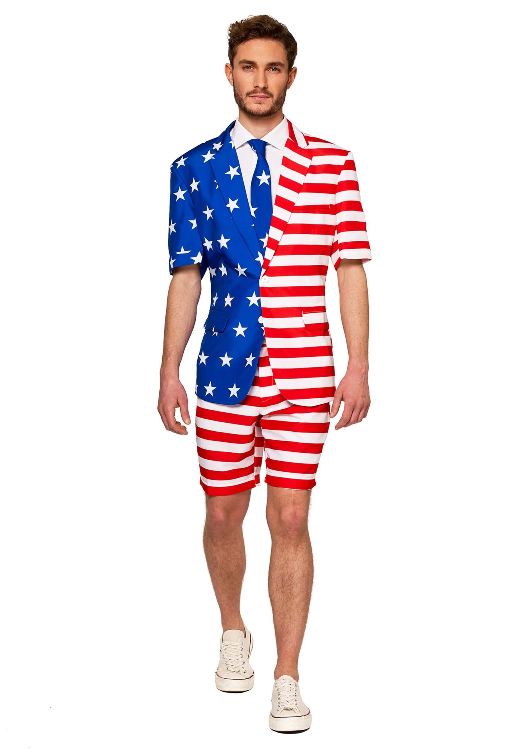 Men's Suitmeister Summer USA Flag Suit