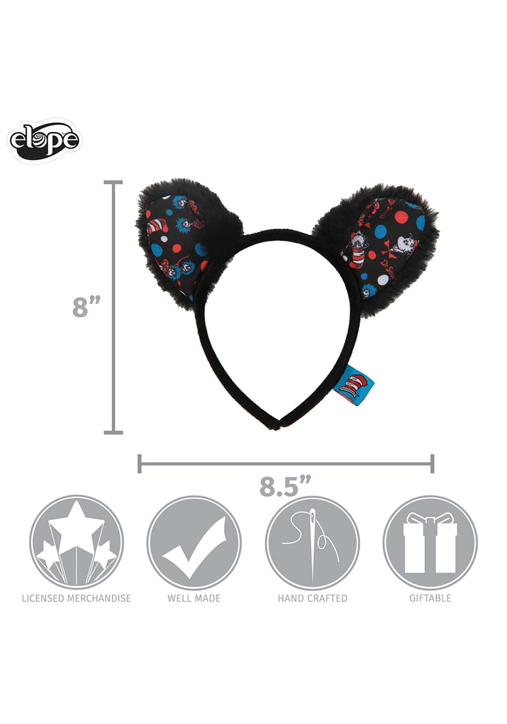 The Cat in the Hat Pattern Ears Headband