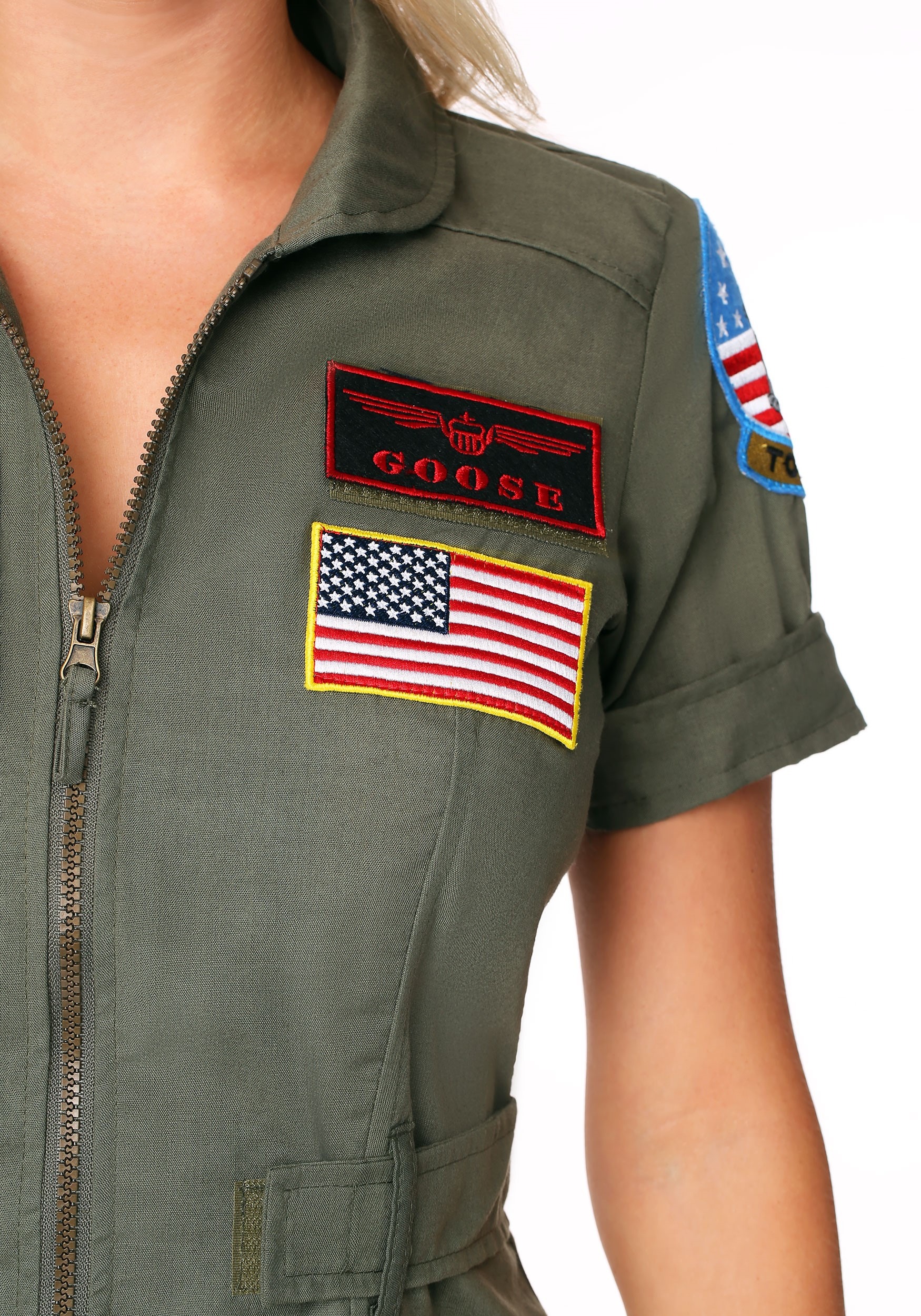 Womens Top Gun Flight Dress Costume