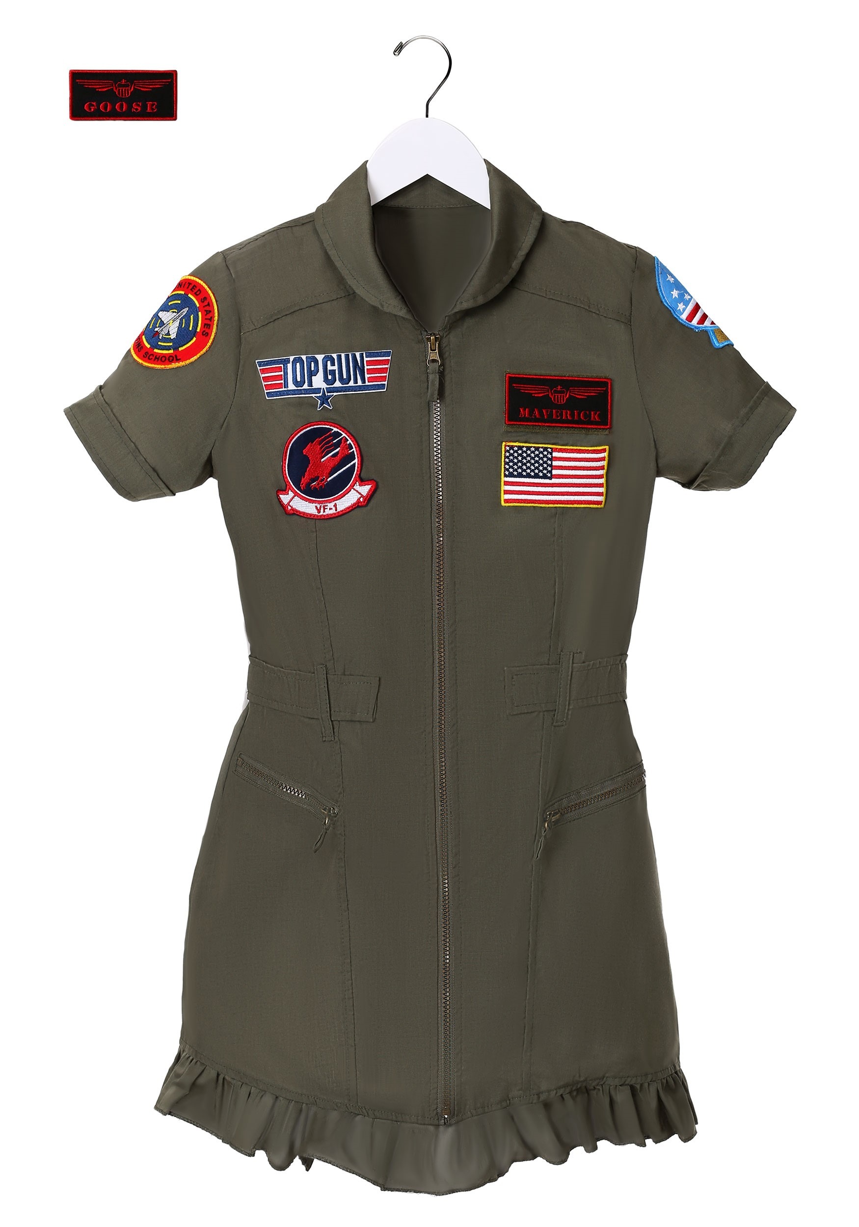 Womens Top Gun Flight Dress Costume