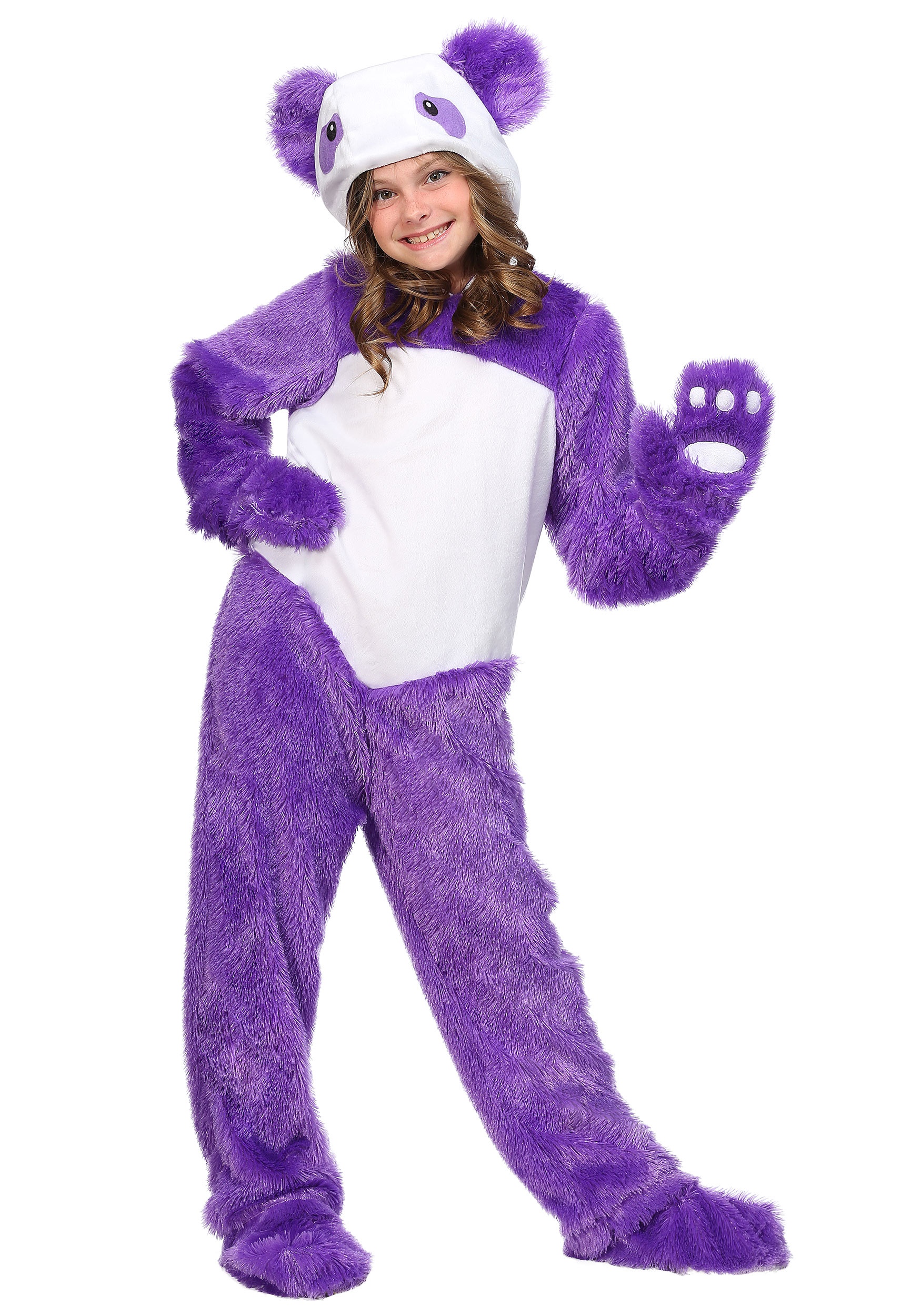 Kid's Furry Purple Panda Costume