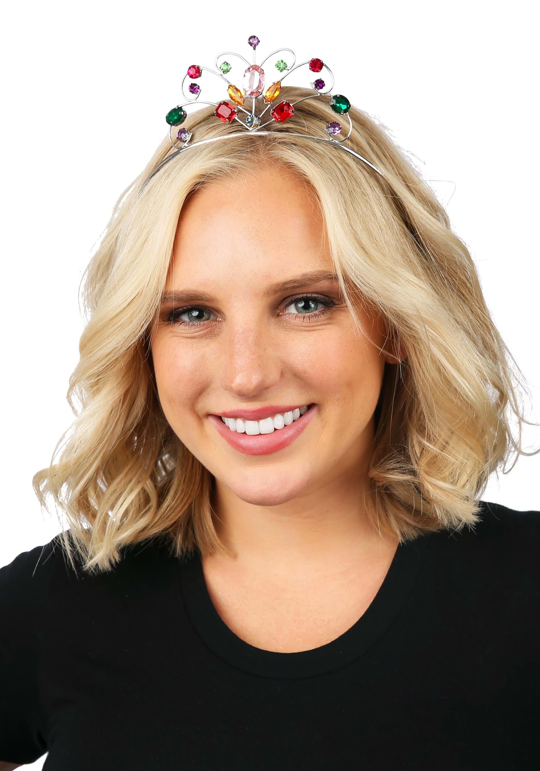 Pink Rainbow Silver Tiara
