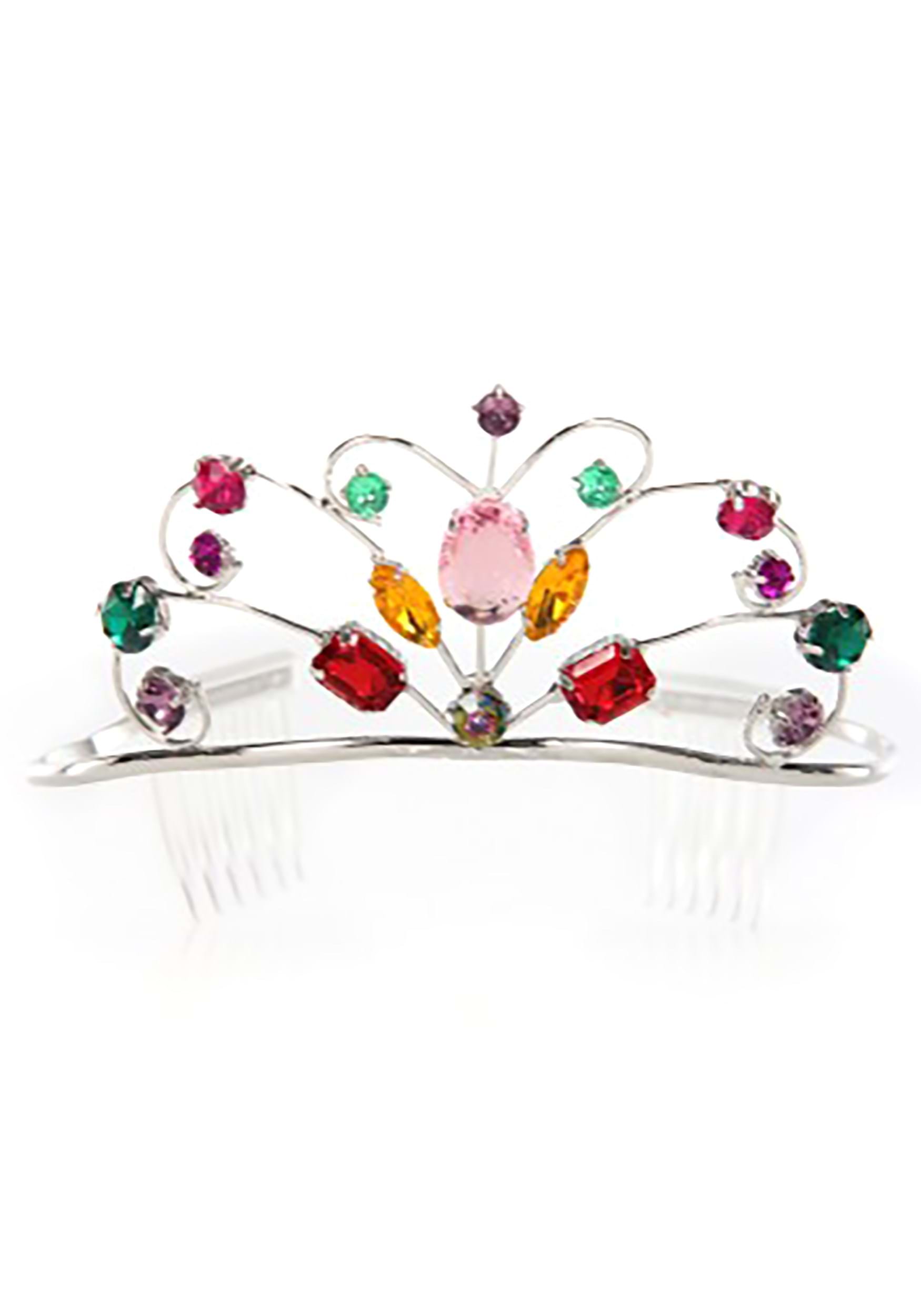 Pink Rainbow Silver Tiara