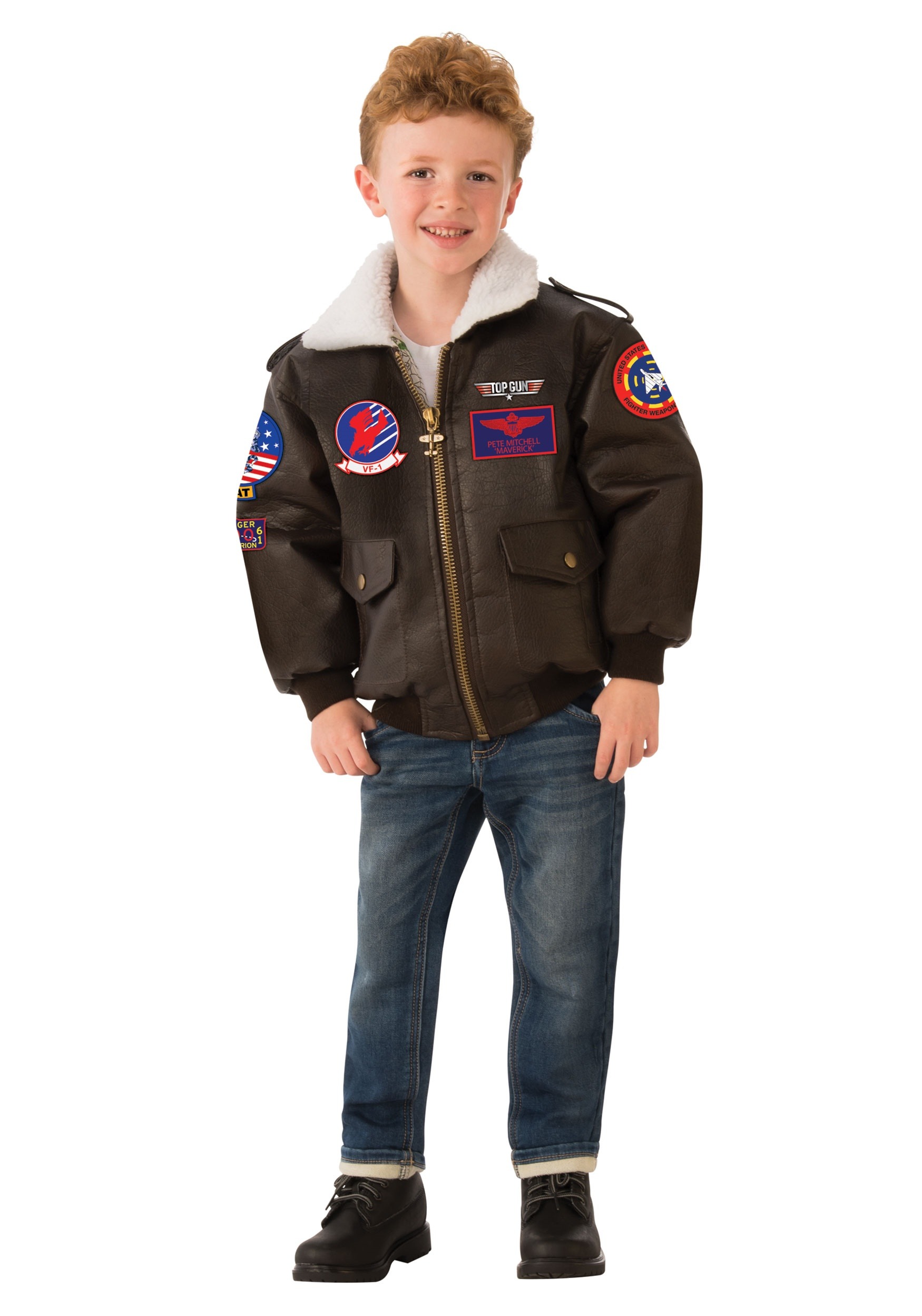 Kids Top Gun Bomber Jacket Costume for Boys